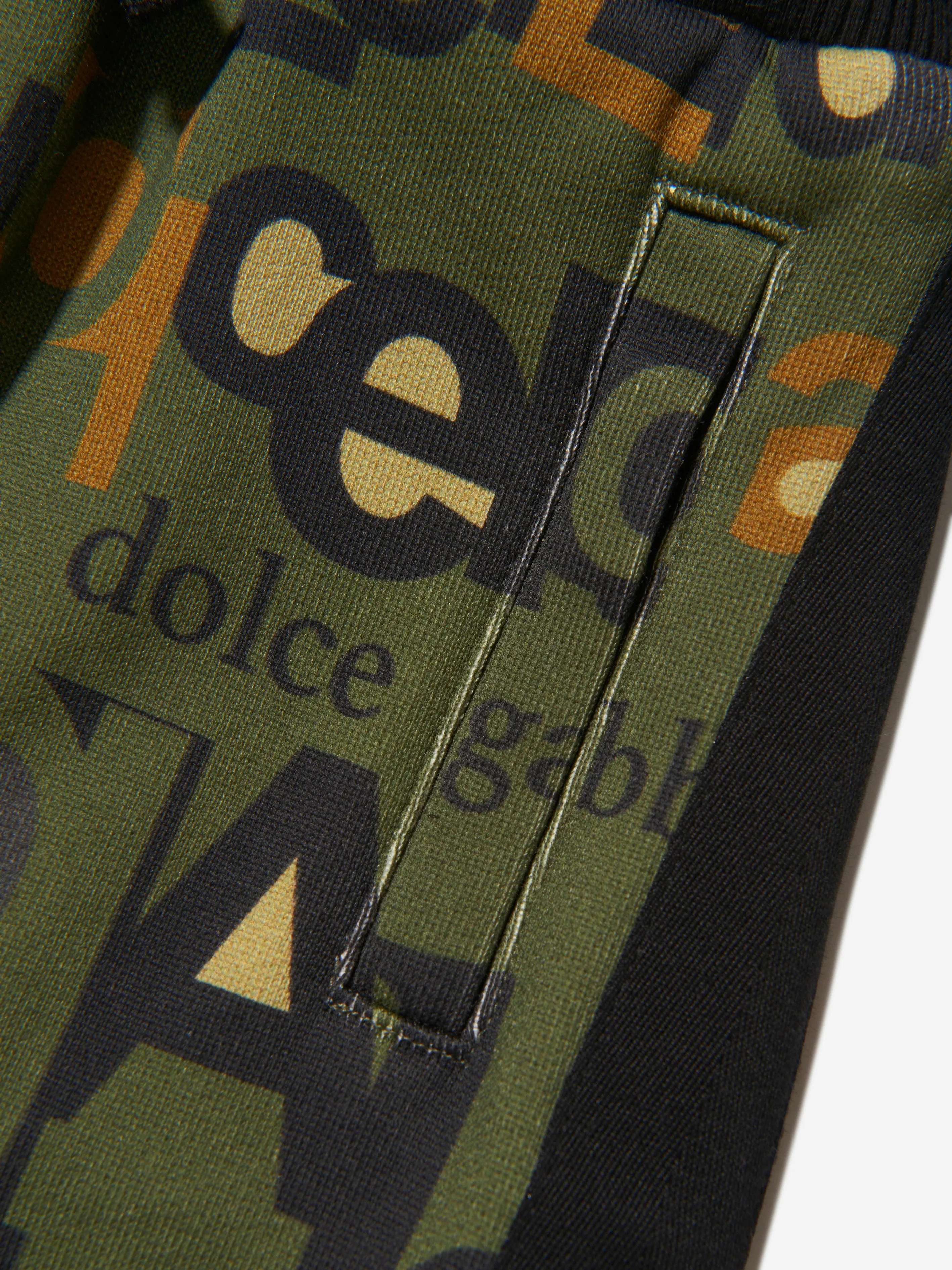 Dolce & Gabbana Jungen Baumwoll-Logo Militärhose