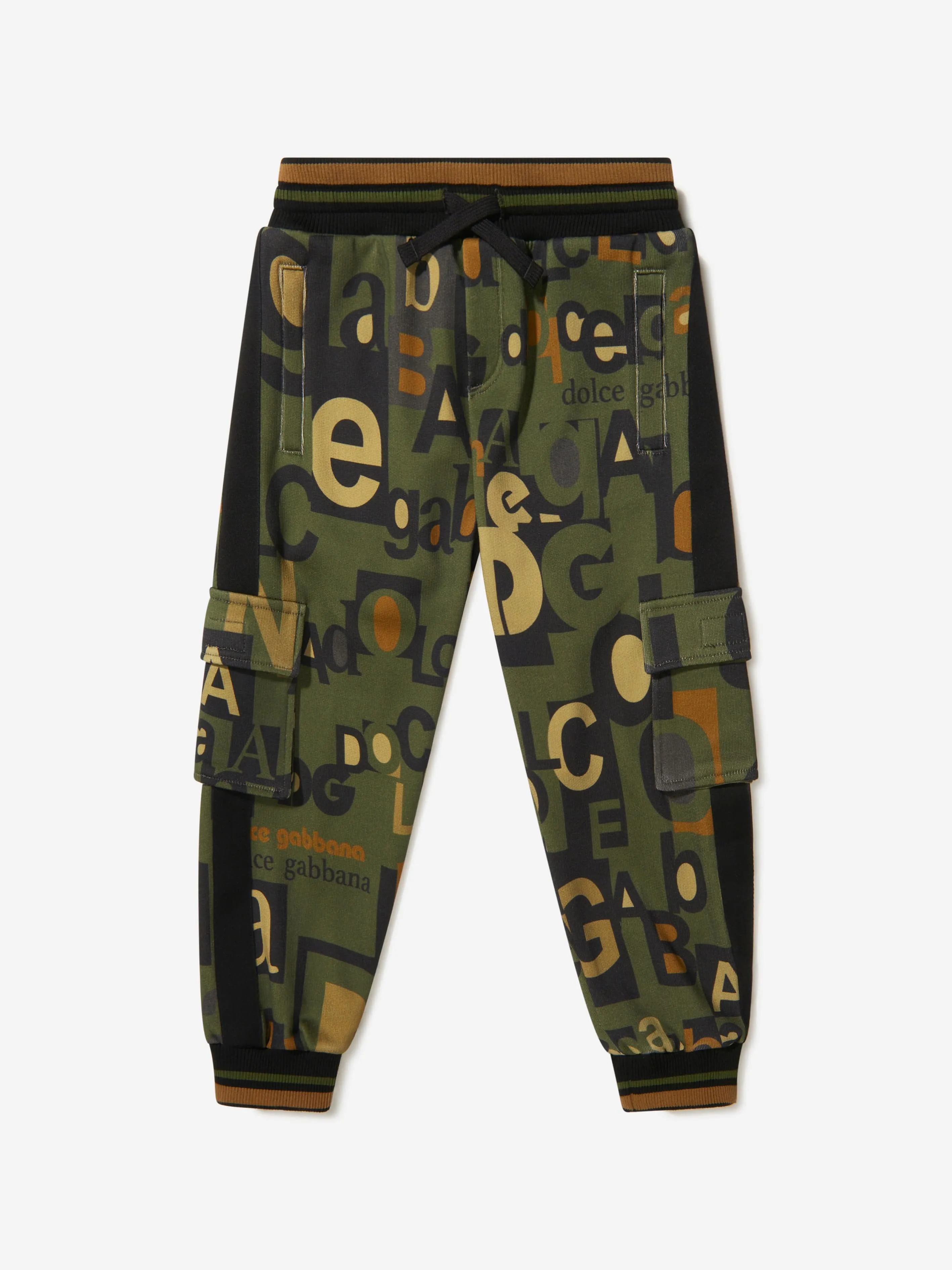Dolce & Gabbana Jungen Baumwoll-Logo Militärhose