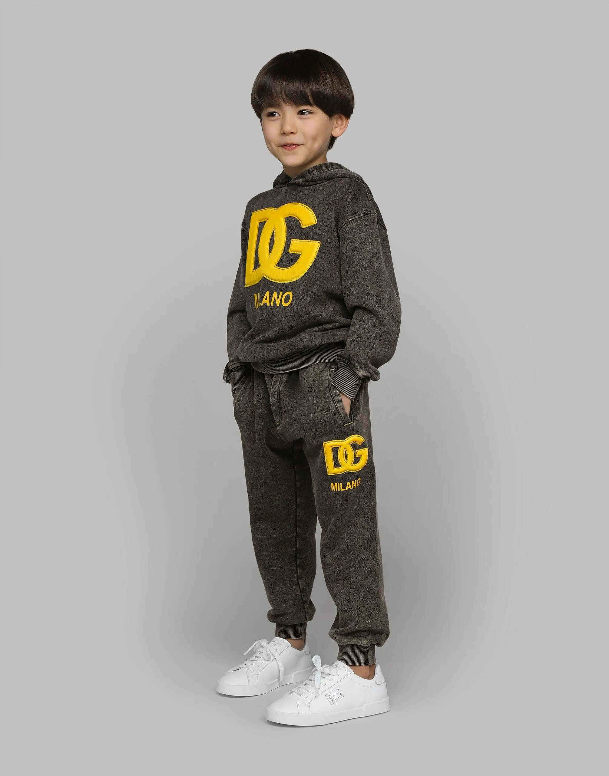 Dolce & Gabbana Jogginghose für Jungen mit Logo in Schwarz