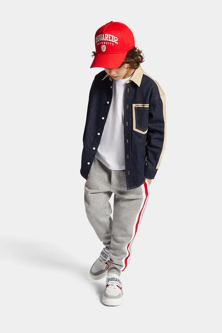 Dsquared2 Kids Jogginghose mit Streifenbesatz in Grau