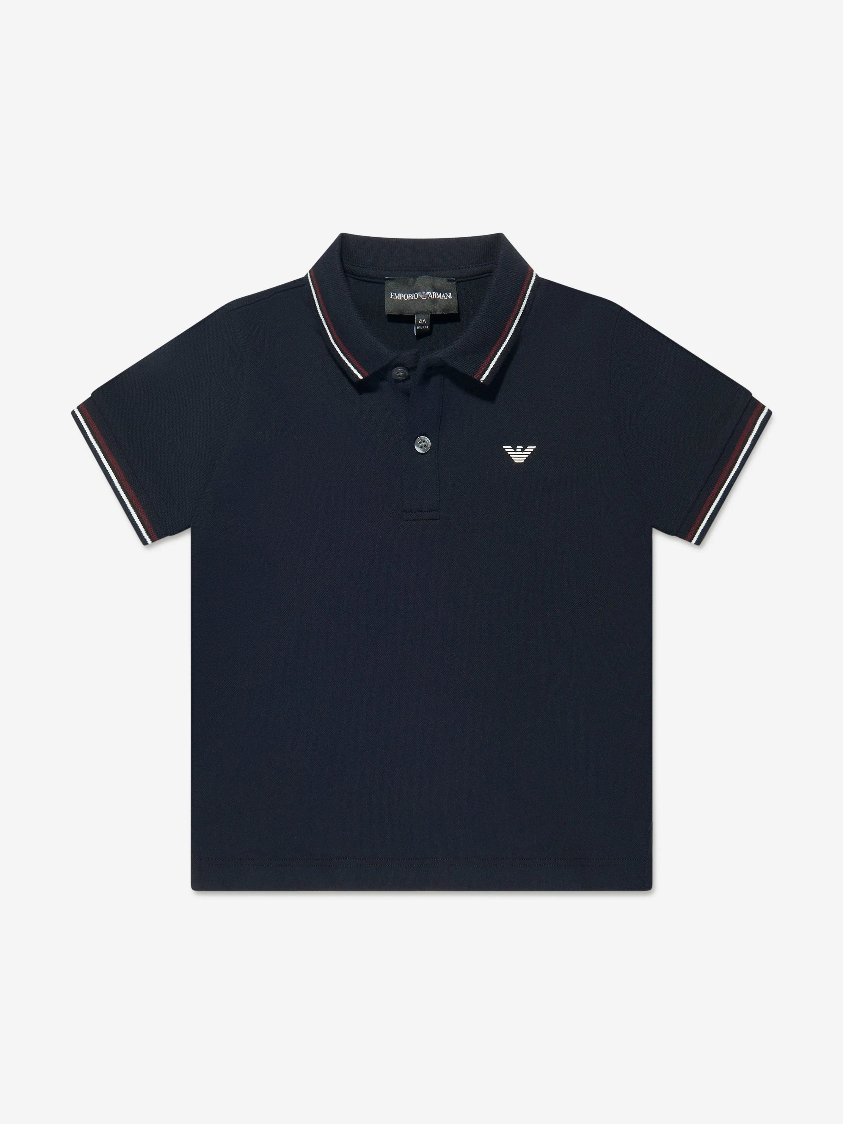 Emporio Armani Baby Boys Logo Polo-Shirt in Marineblau