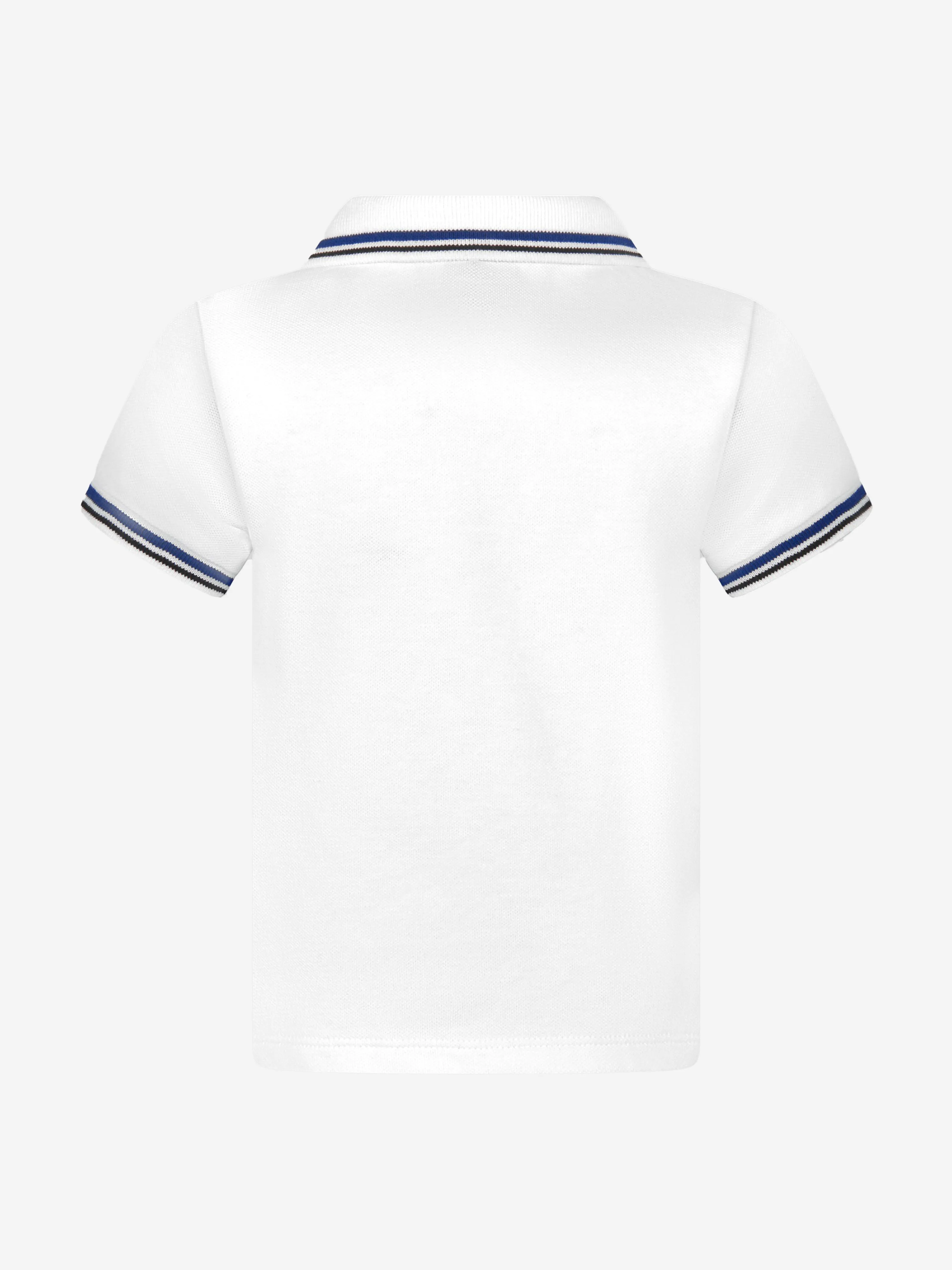 Emporio Armani Baby Boys Logo Polo-Shirt in Weiß