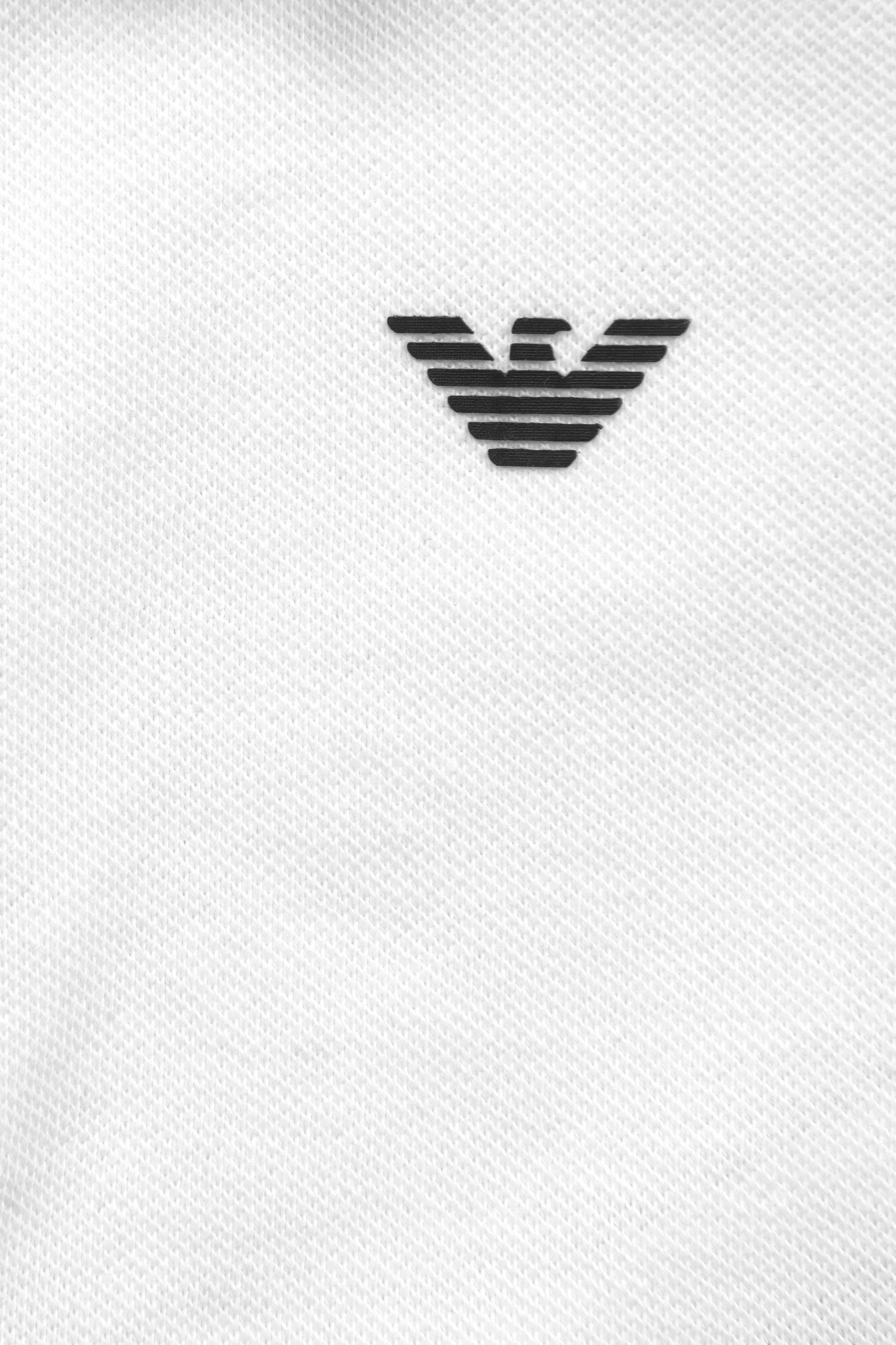 Emporio Armani Baby Boys Logo Polo-Shirt in Weiß