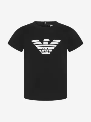 Emporio Armani Baby Boys Logo T-Shirt in Schwarz