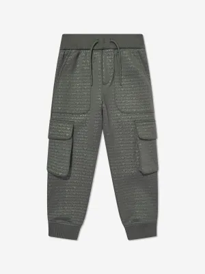 Emporio Armani Jogginghosen für Jungen in Grün mit Cargo-Taschen