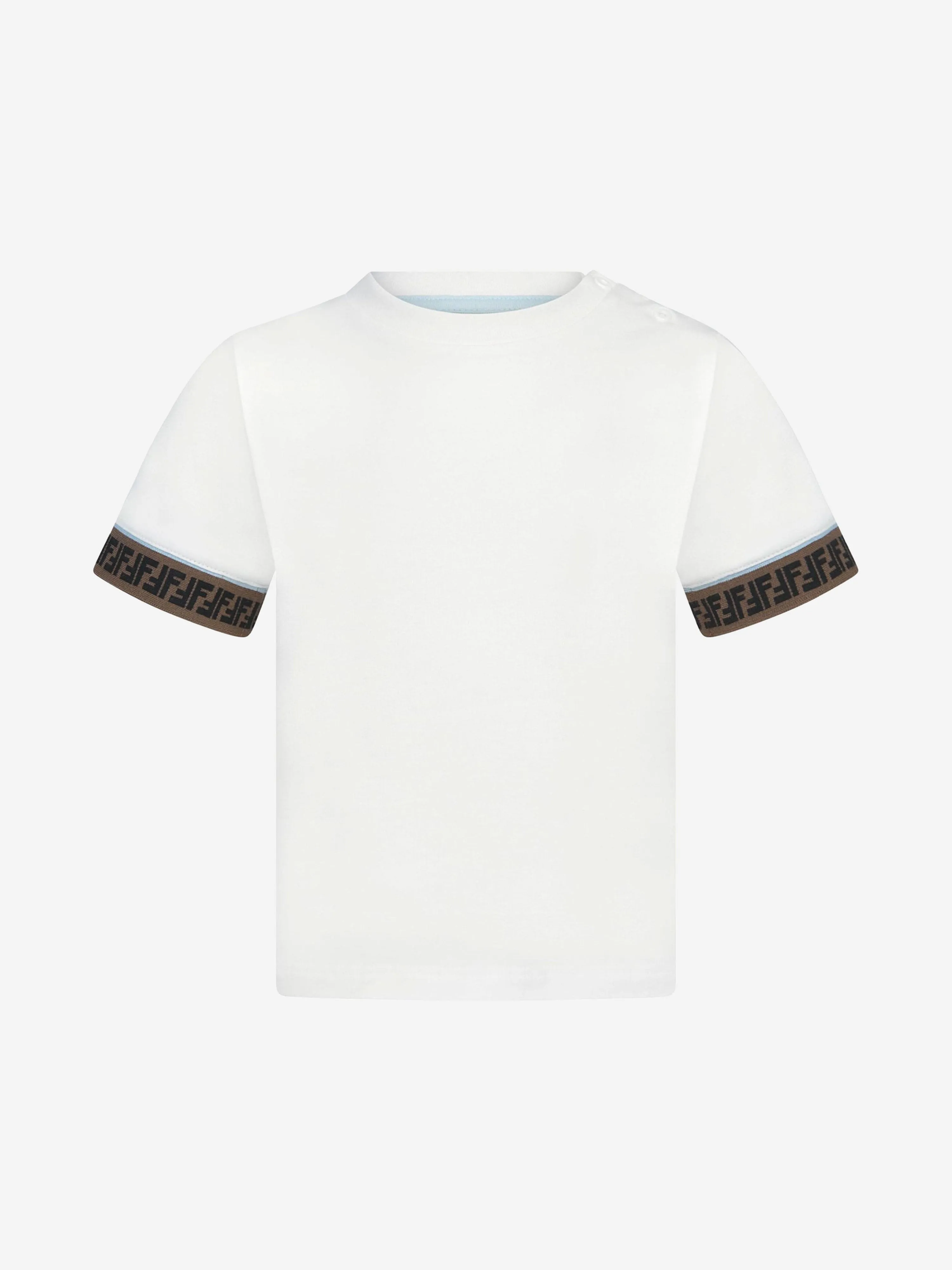 Fendi Baby Boys FF Logo T-Shirt mit Saum in Weiß