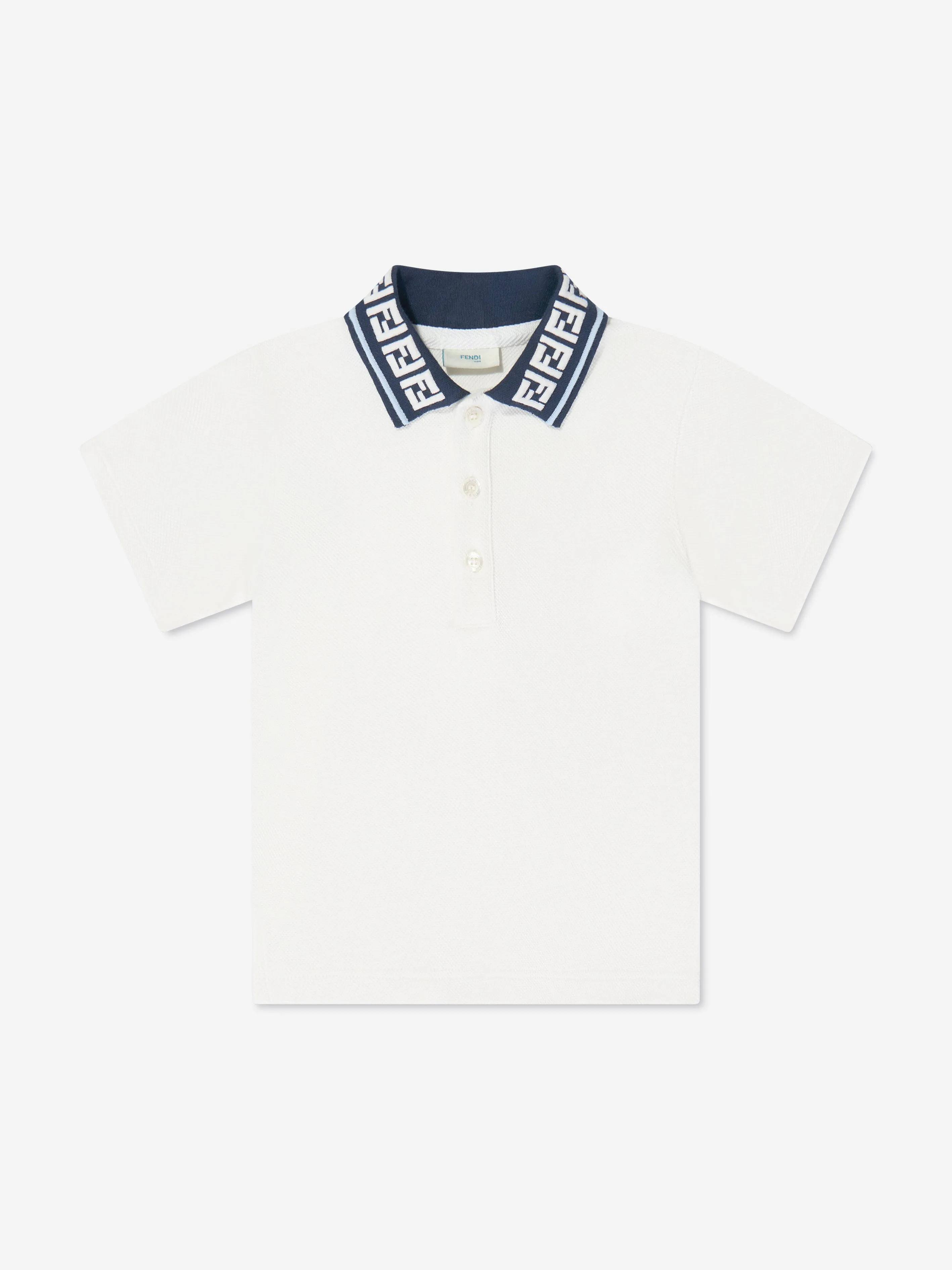 Fendi Baby Boys Piqué Polohemd in Weiß
