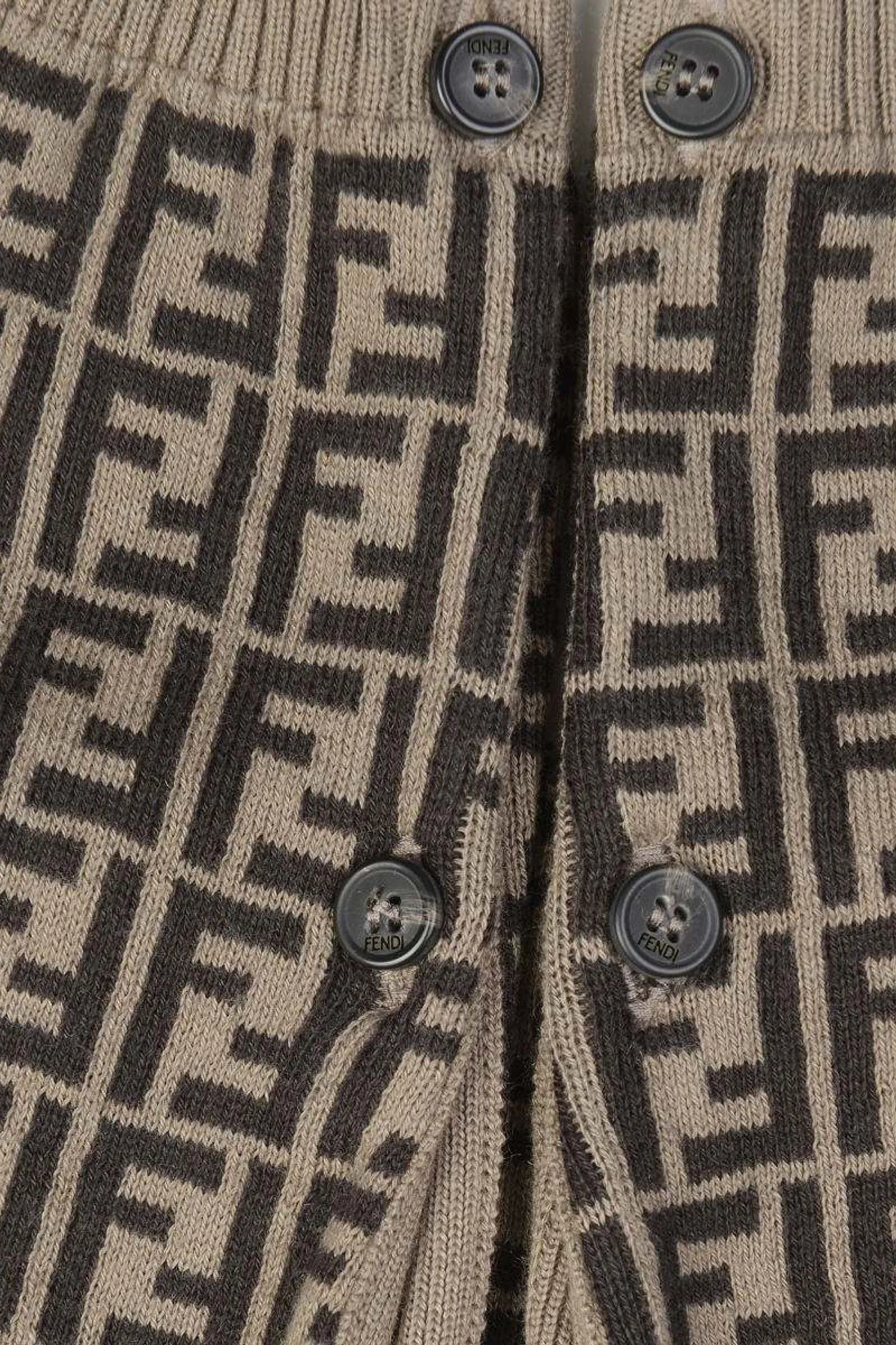 Fendi Baby Baumwolle & Kaschmir Strampler in Braun