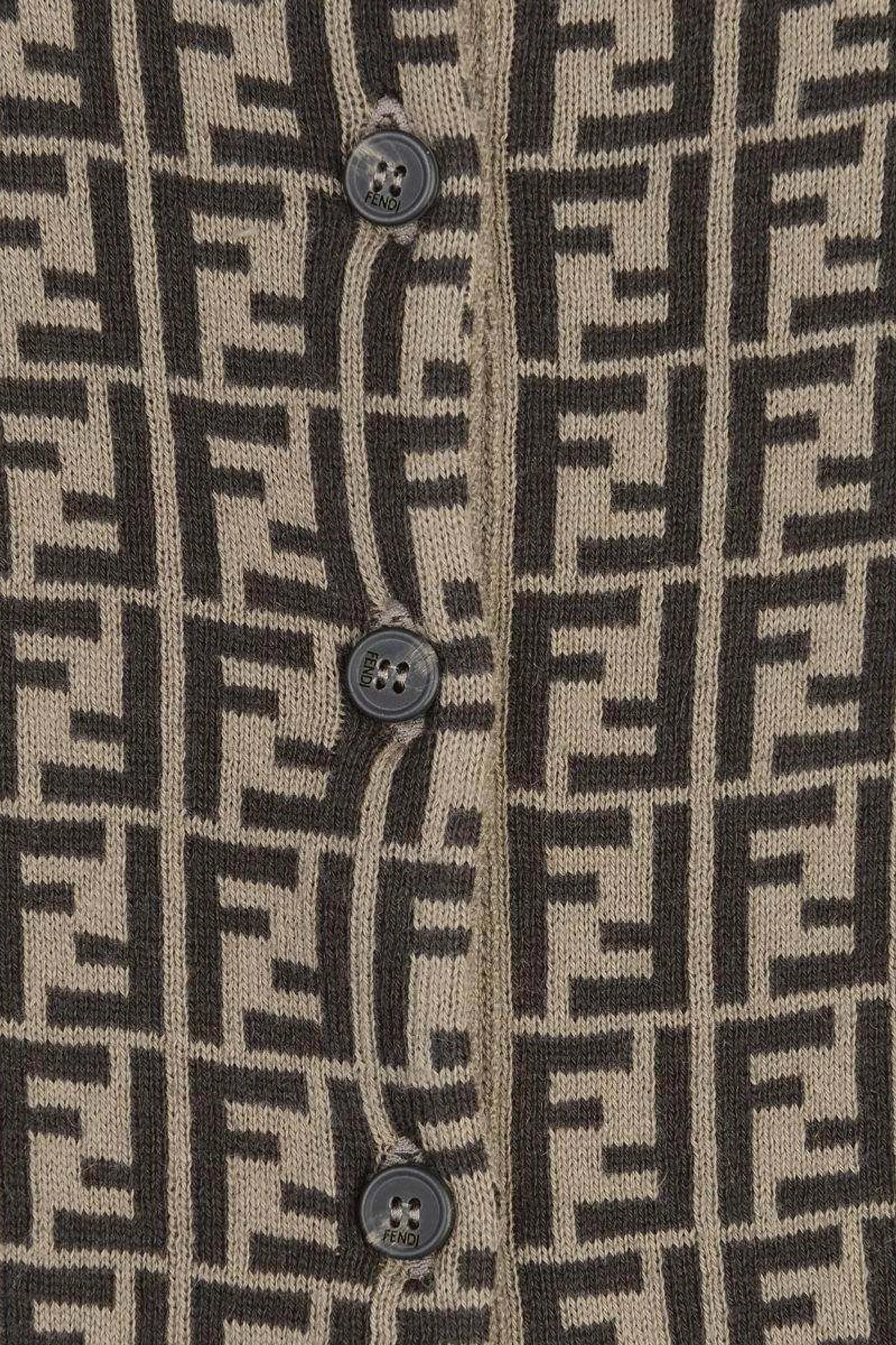 Fendi Baby Baumwolle & Kaschmir Strampler in Braun