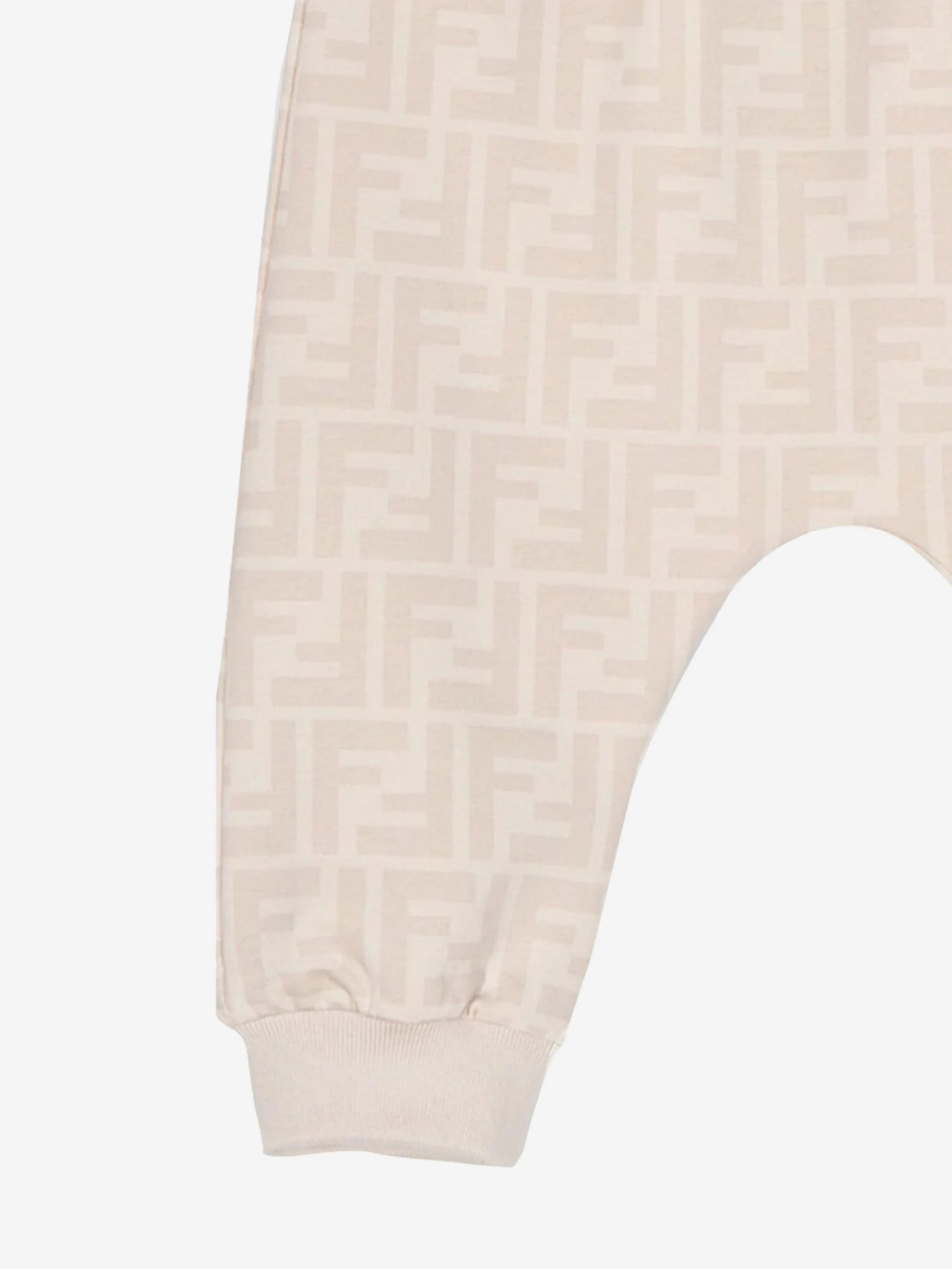 Fendi Baby FF Logo Jogginghose in Beige