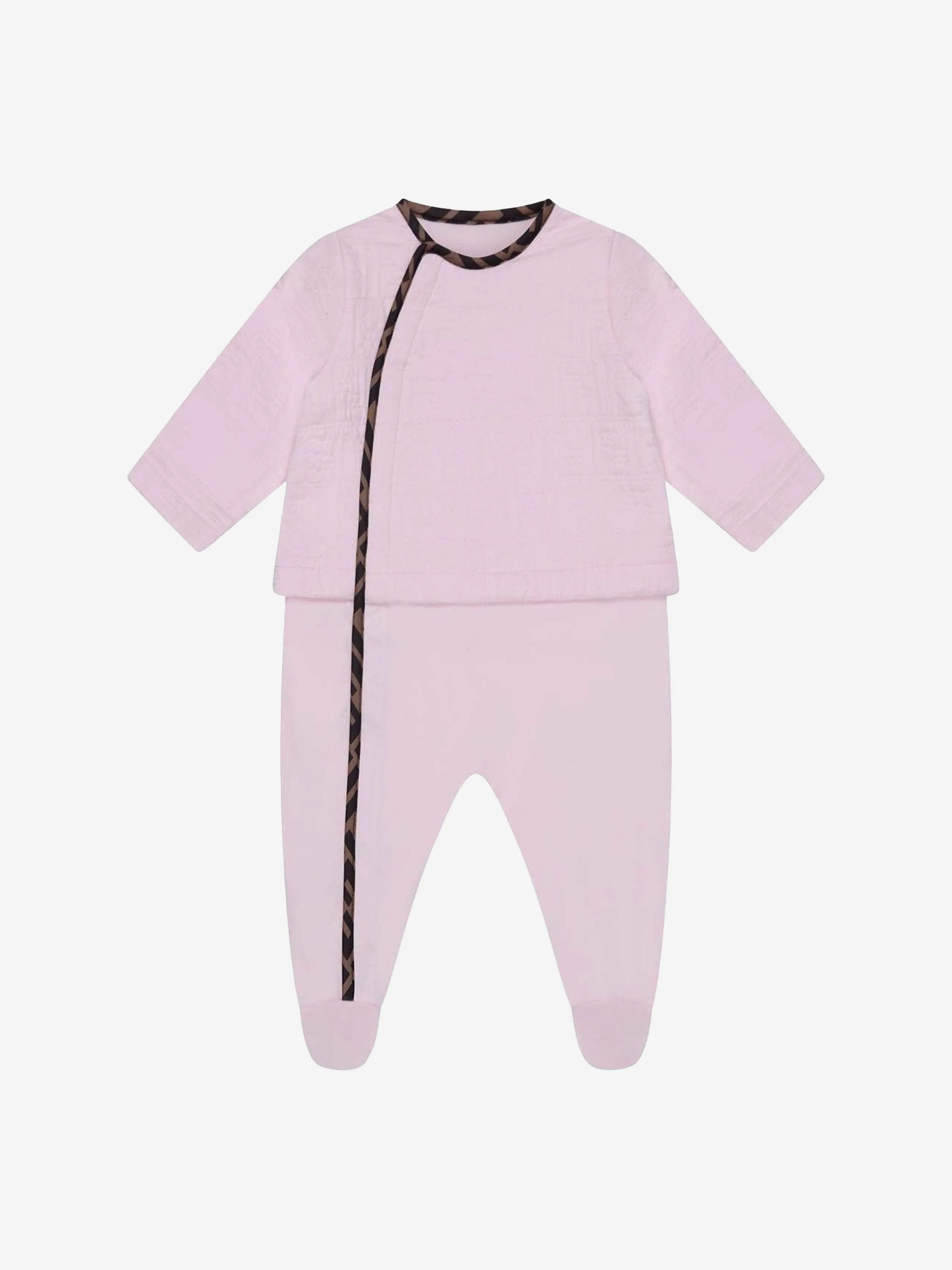 Fendi Baby Girls Baumwoll-Babygrow Geschenkset (3-teilig) in Rosa