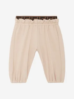 Fendi Baby Girls Punto Milano Hose in Beige