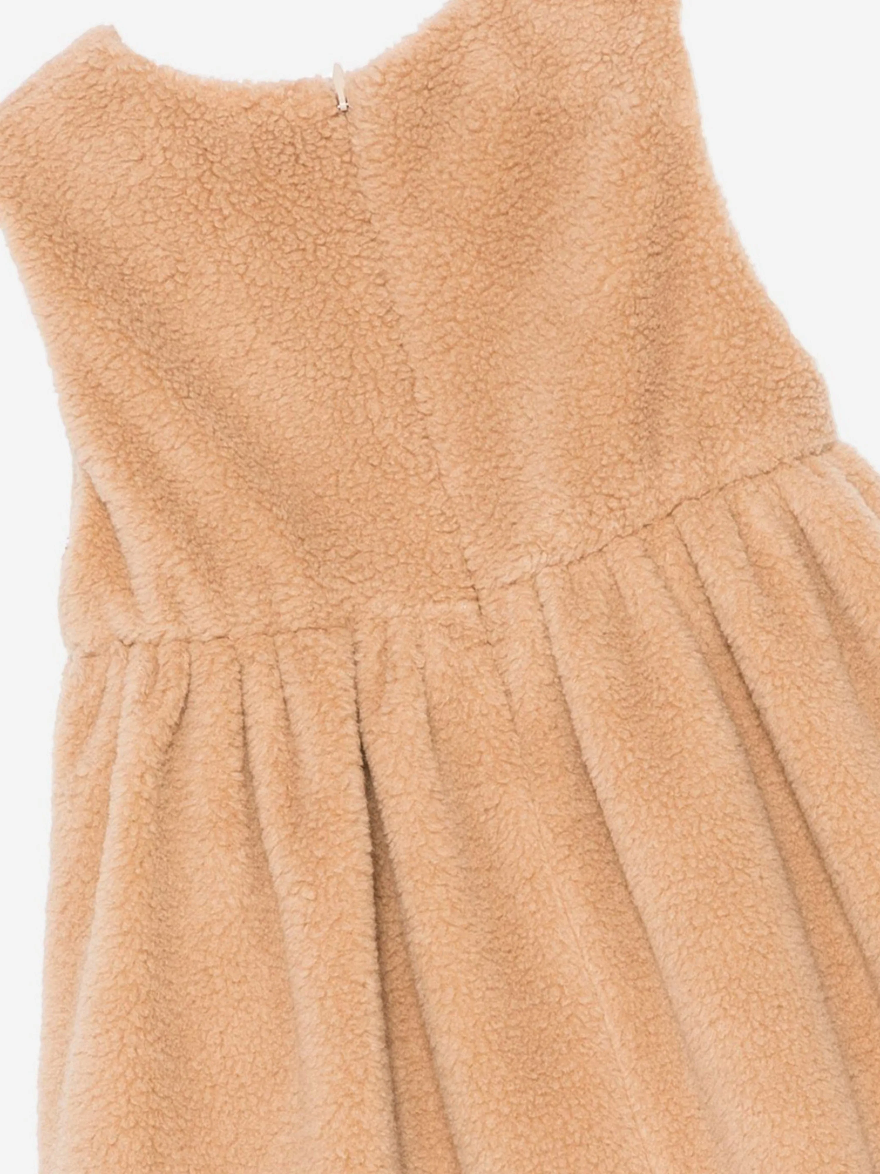 Fendi Baby Girls Teddy-Fleece-Kleid in Beige