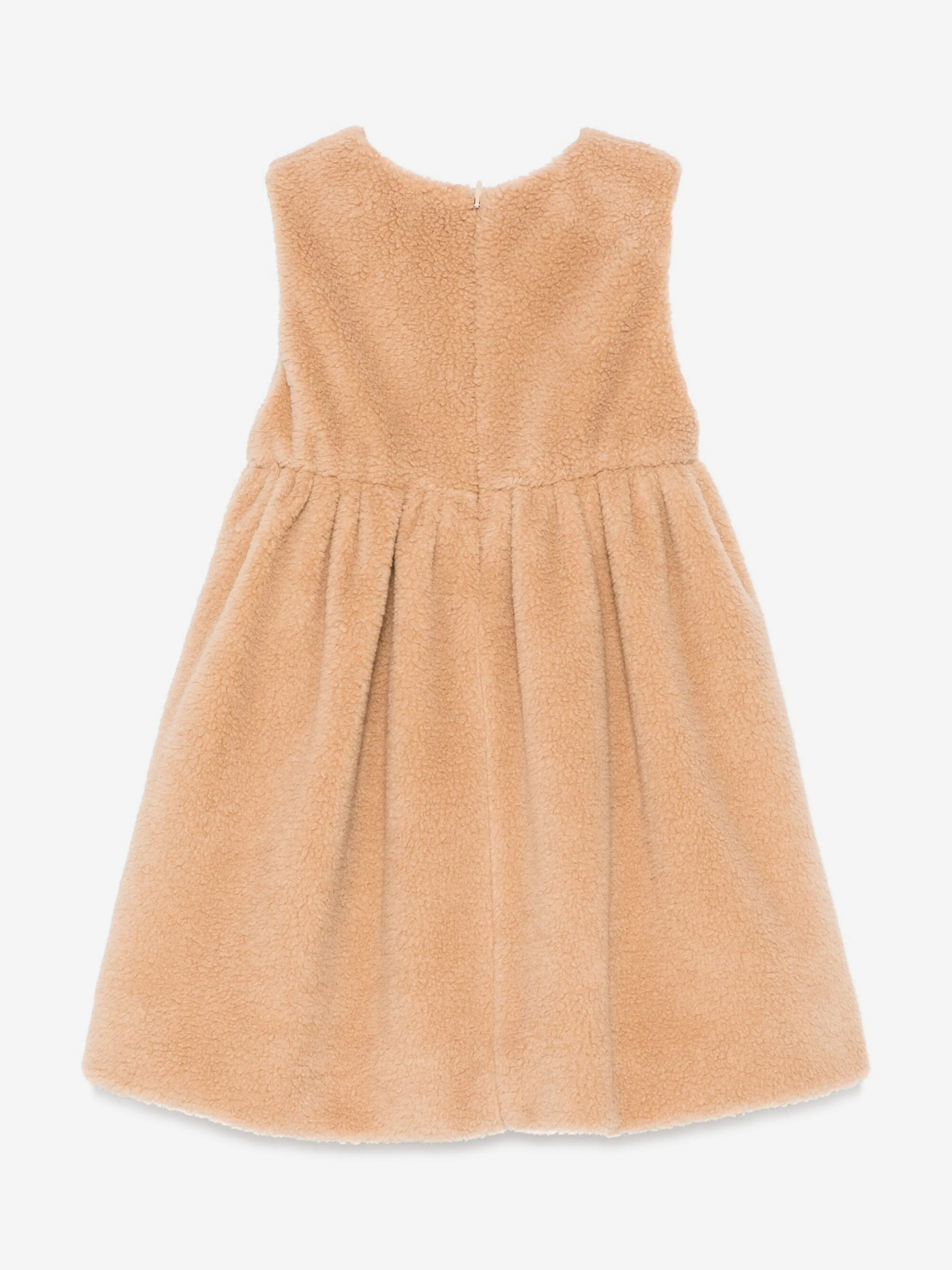 Fendi Baby Girls Teddy-Fleece-Kleid in Beige