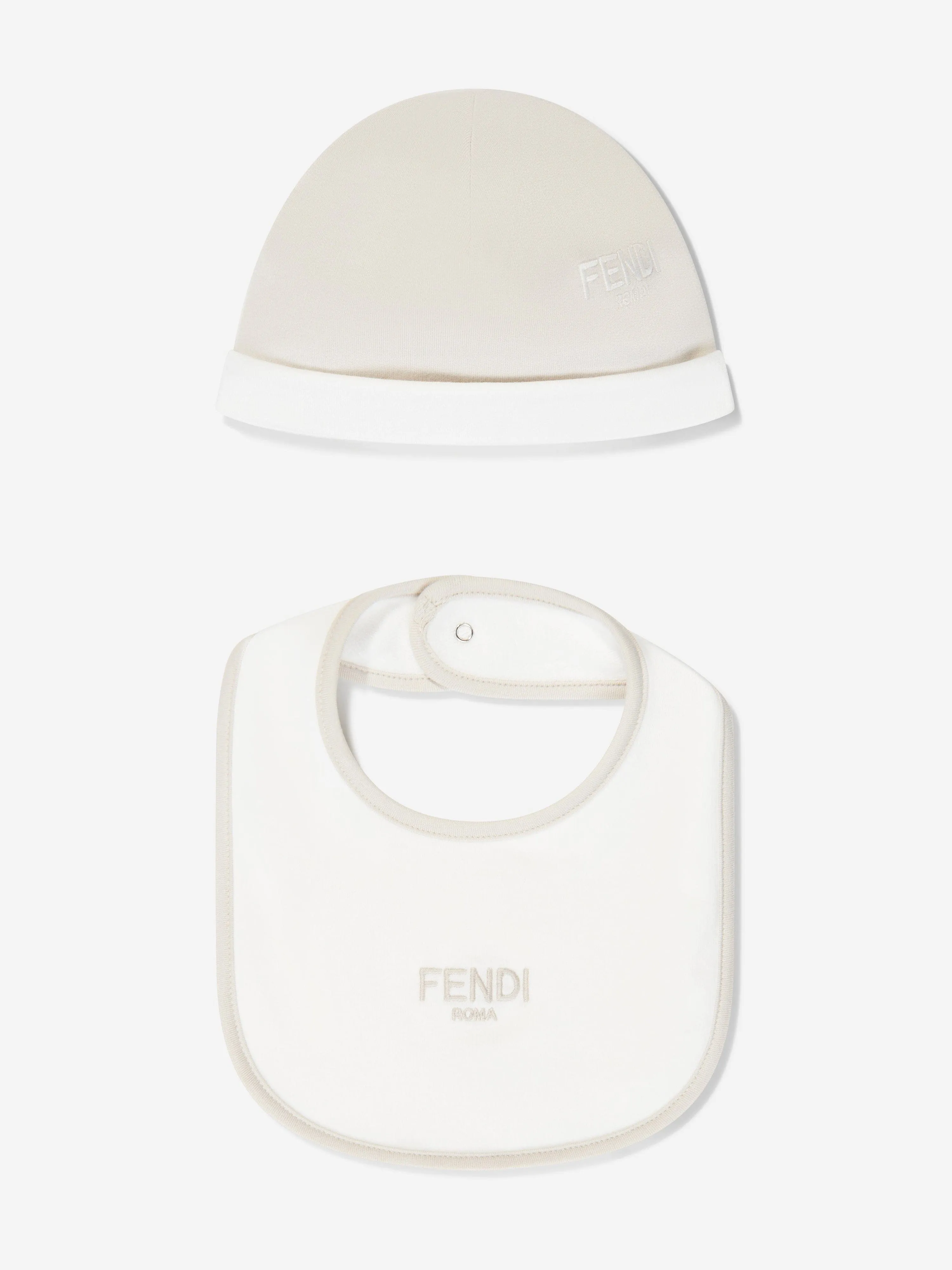 Fendi Baby Logo Babygrow Geschenkset in Beige