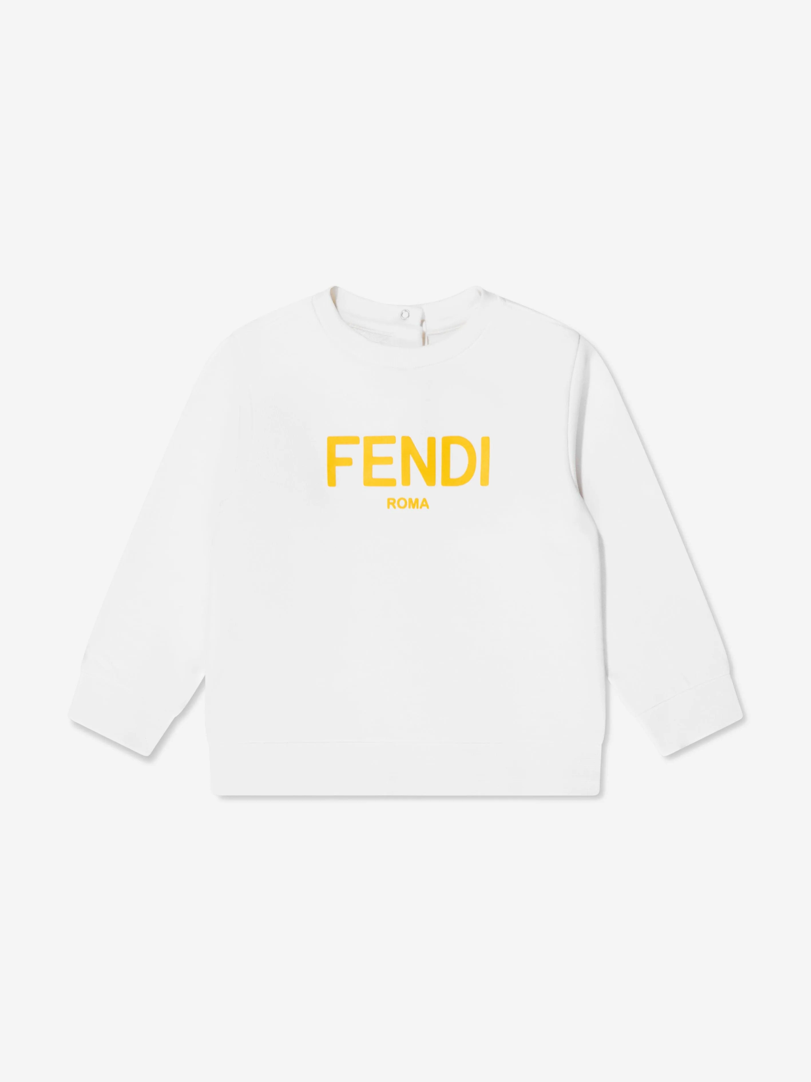Fendi Baby Logo Sweatshirt in Elfenbein