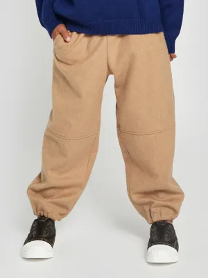 Fendi Boys FF Flanellhose mit Tasche in Beige