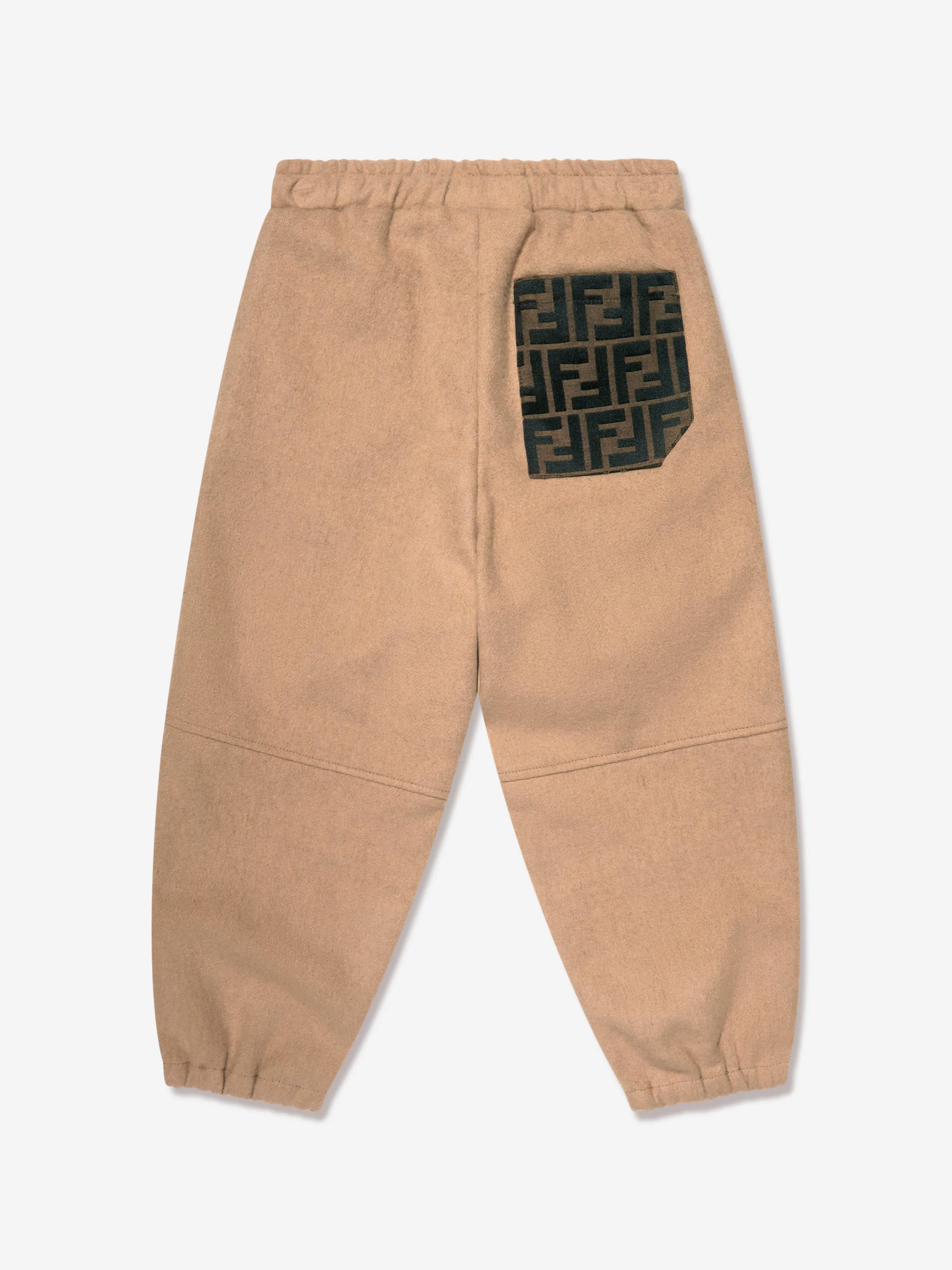 Fendi Boys FF Flanellhose mit Tasche in Beige