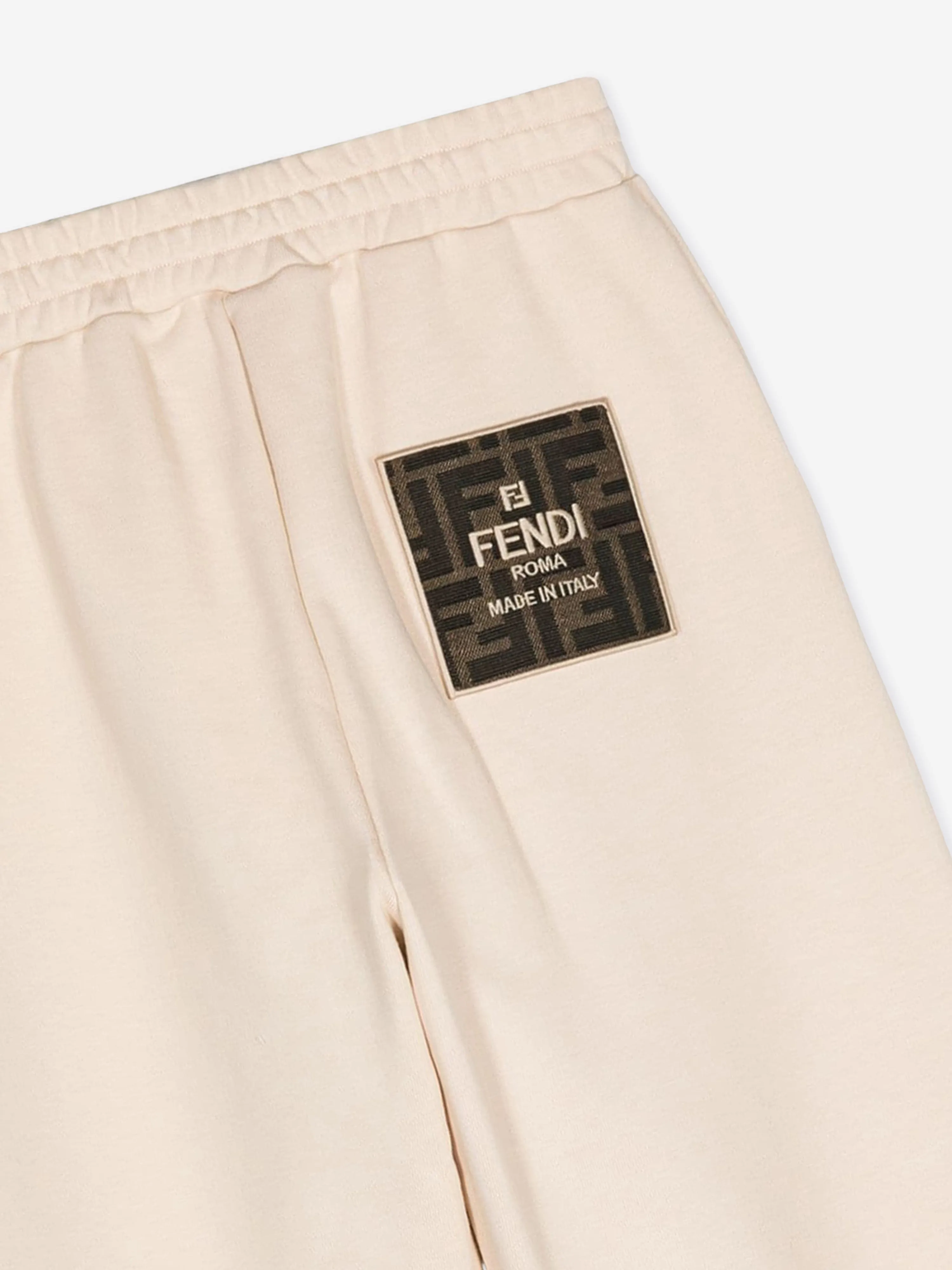 Fendi Kids Logo Jogginghose in Beige