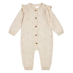 FIRSTS Cream Strick-Overall mit Pullover-Optik