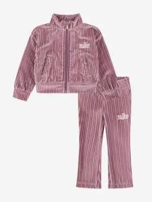 Gemütliches Rippen-Tracksuit für Mädchen in Lila
