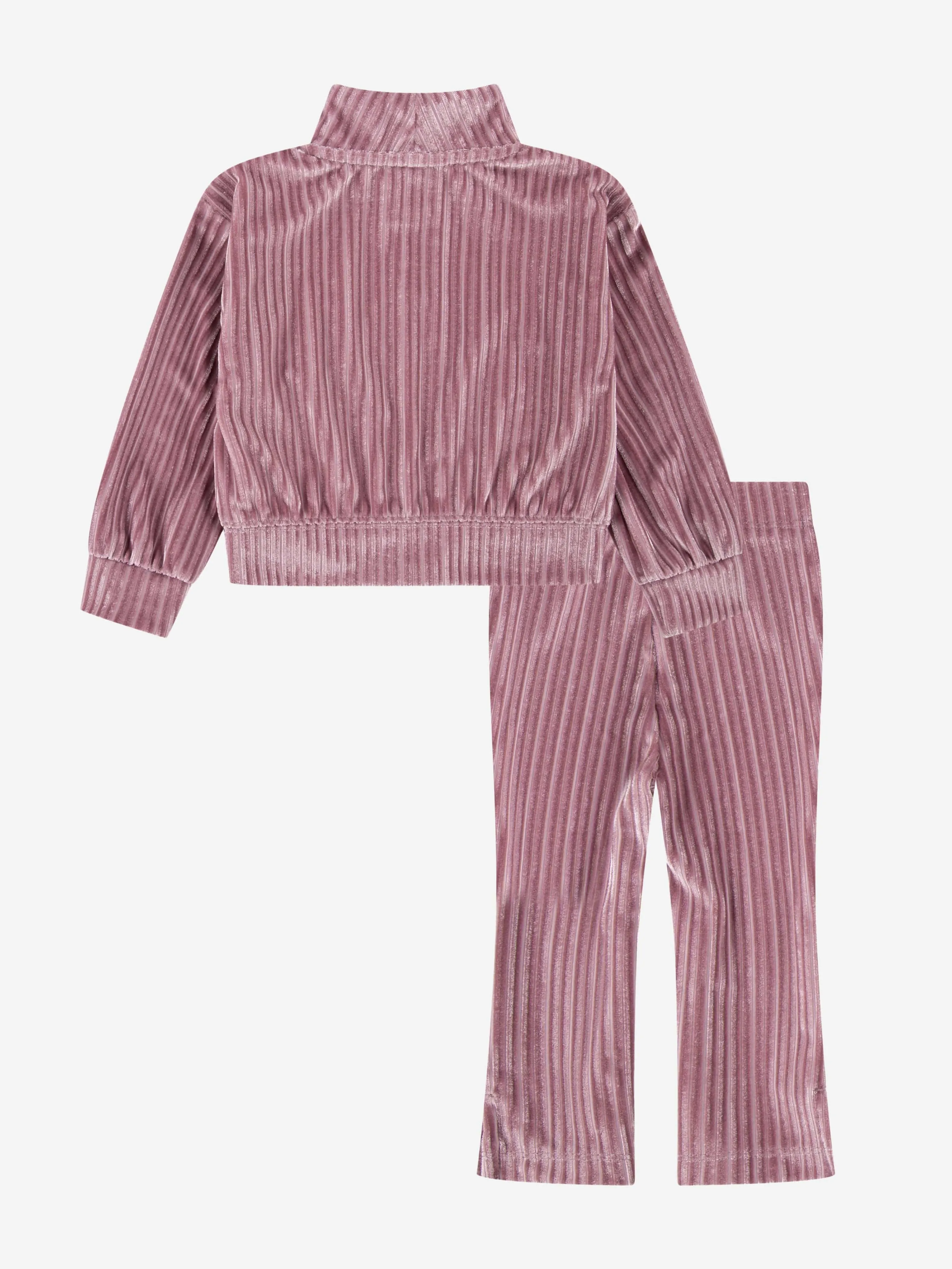 Gemütliches Rippen-Tracksuit für Mädchen in Lila