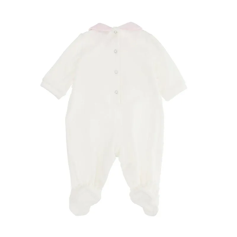 Mädchen Creme Rüschen-Babybody