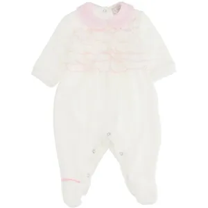 Mädchen Creme Rüschen-Babybody