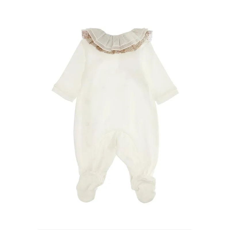 Mädchen Creme Leopardenprint Babybody