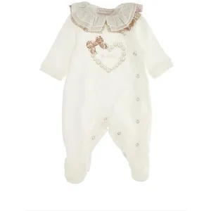 Mädchen Creme Leopardenprint Babybody