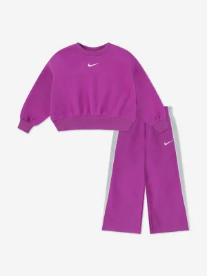 Girls Shine Logo Tracksuit in Lila