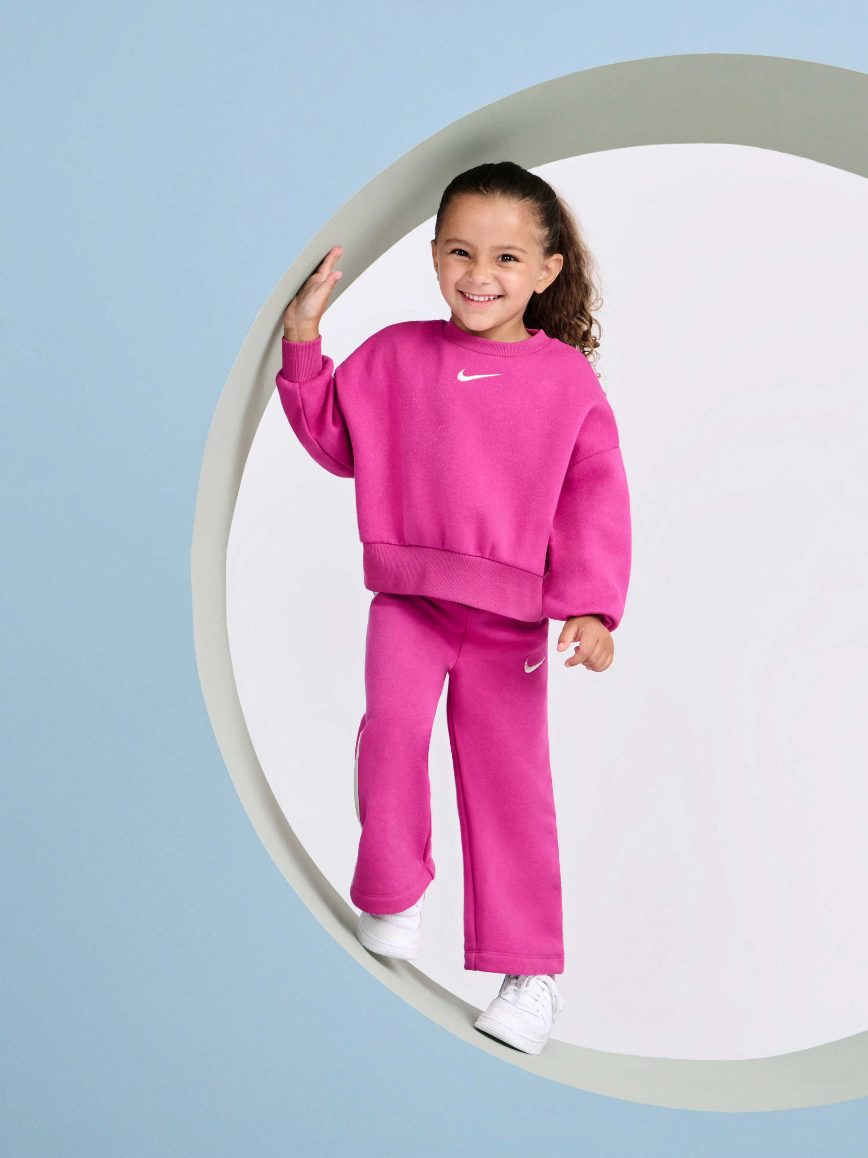 Girls Shine Logo Tracksuit in Lila