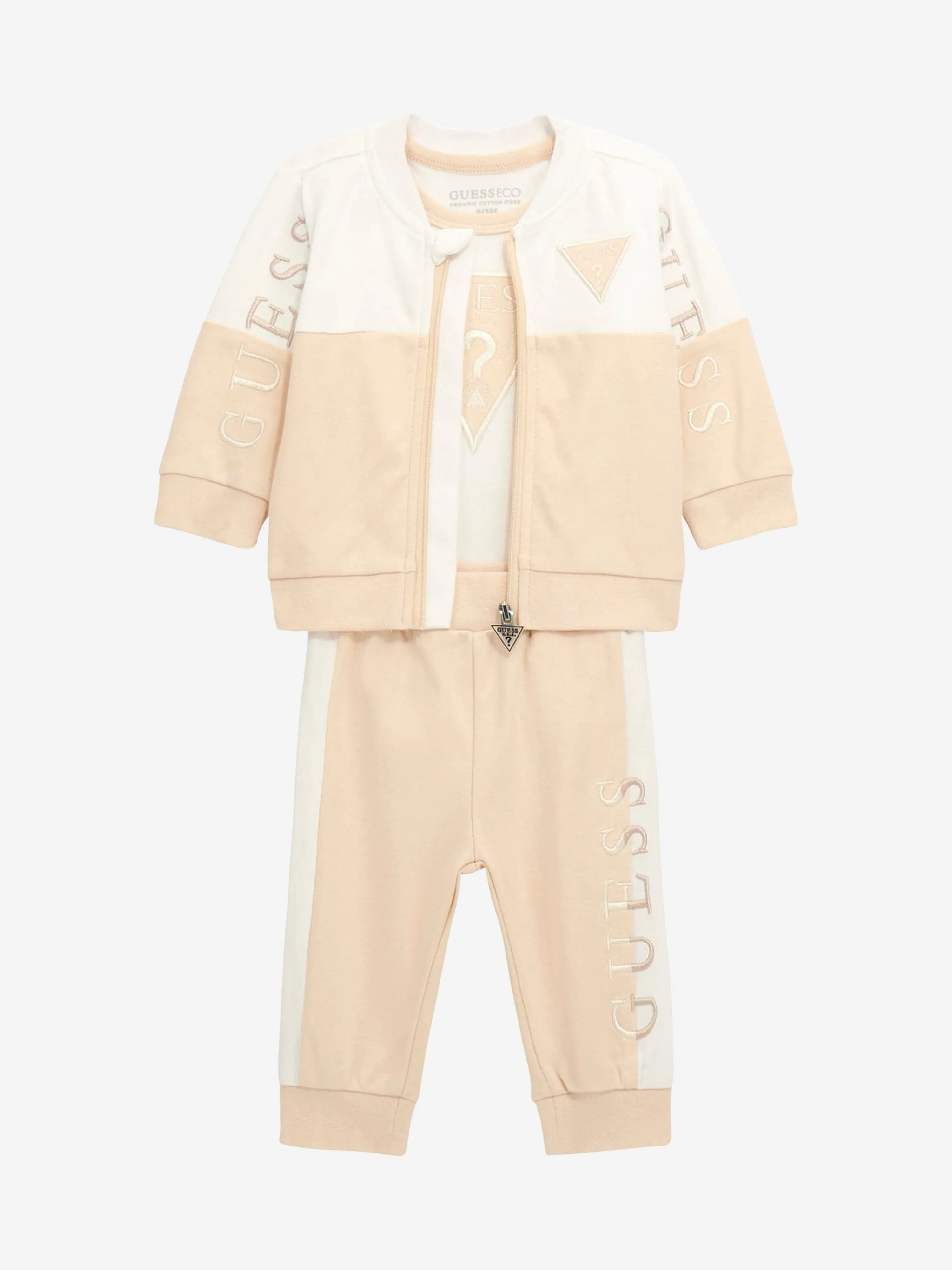 Guess Baby 3-teiliger Jogginganzug in Beige