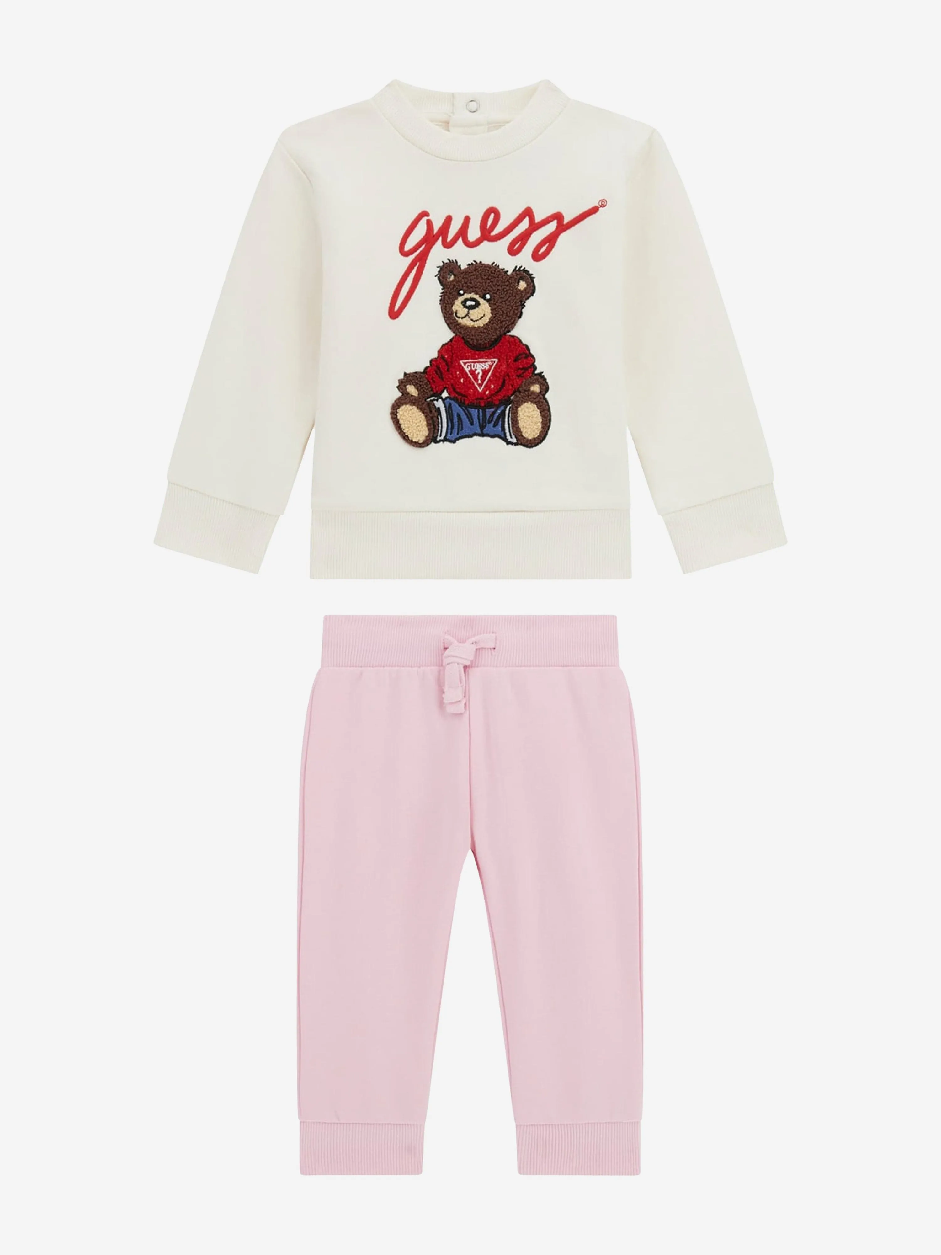 Guess Baby Girls Teddy Bär Top und Hose Set in Elfenbein