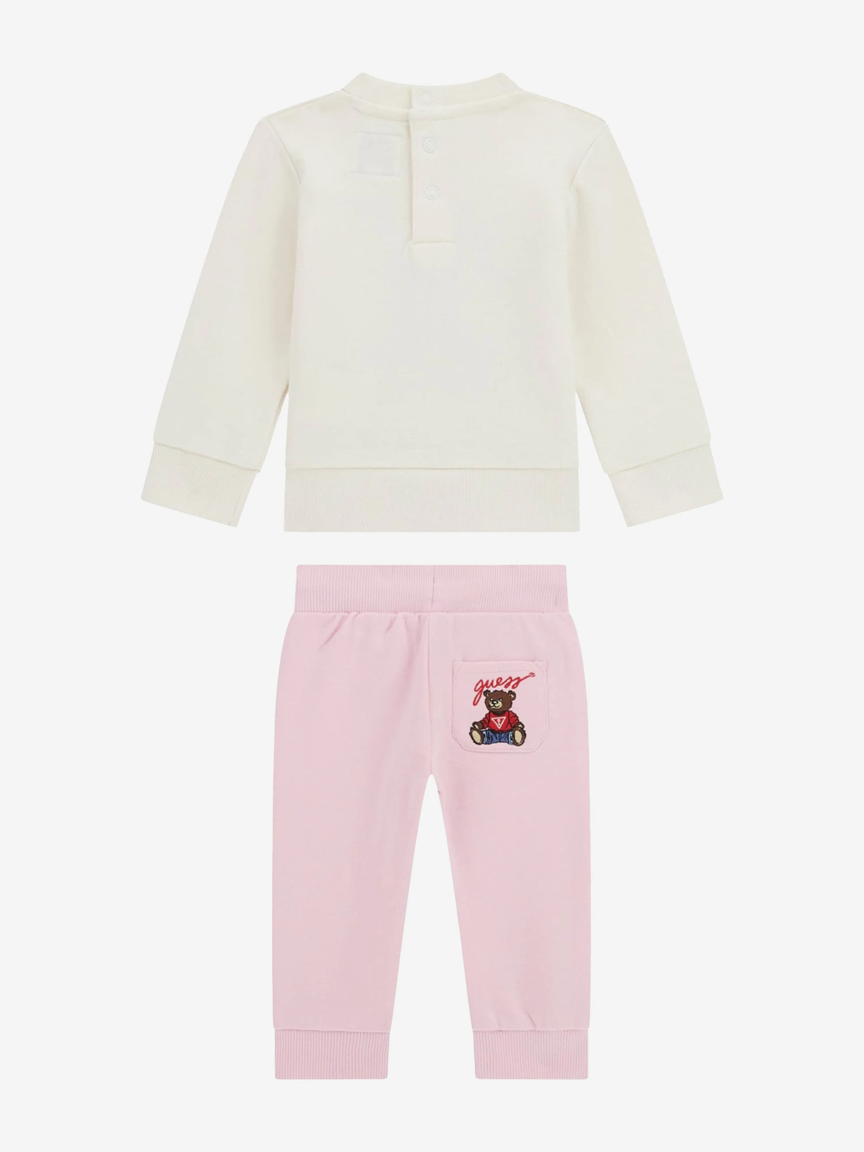 Guess Baby Girls Teddy Bär Top und Hose Set in Elfenbein
