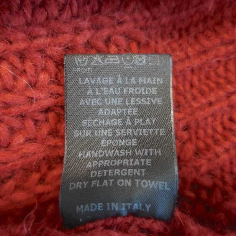 Isabel Marant Etoile Pullover Rot Alpaka-Mix Rippenstrick Größe 38