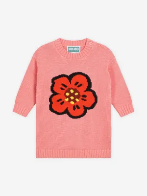 KENZO Baby Girls Boke Flower Gestricktes Kleid in Rosa