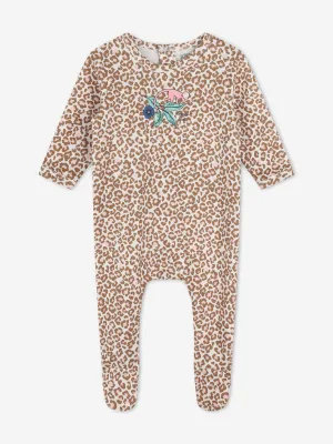 KENZO Babygirls Leopard-Strampler in Rosa