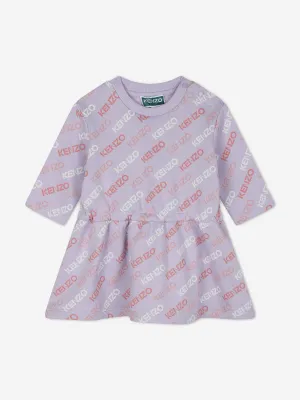 KENZO Baby Girls Logo Pulloverkleid in Lila
