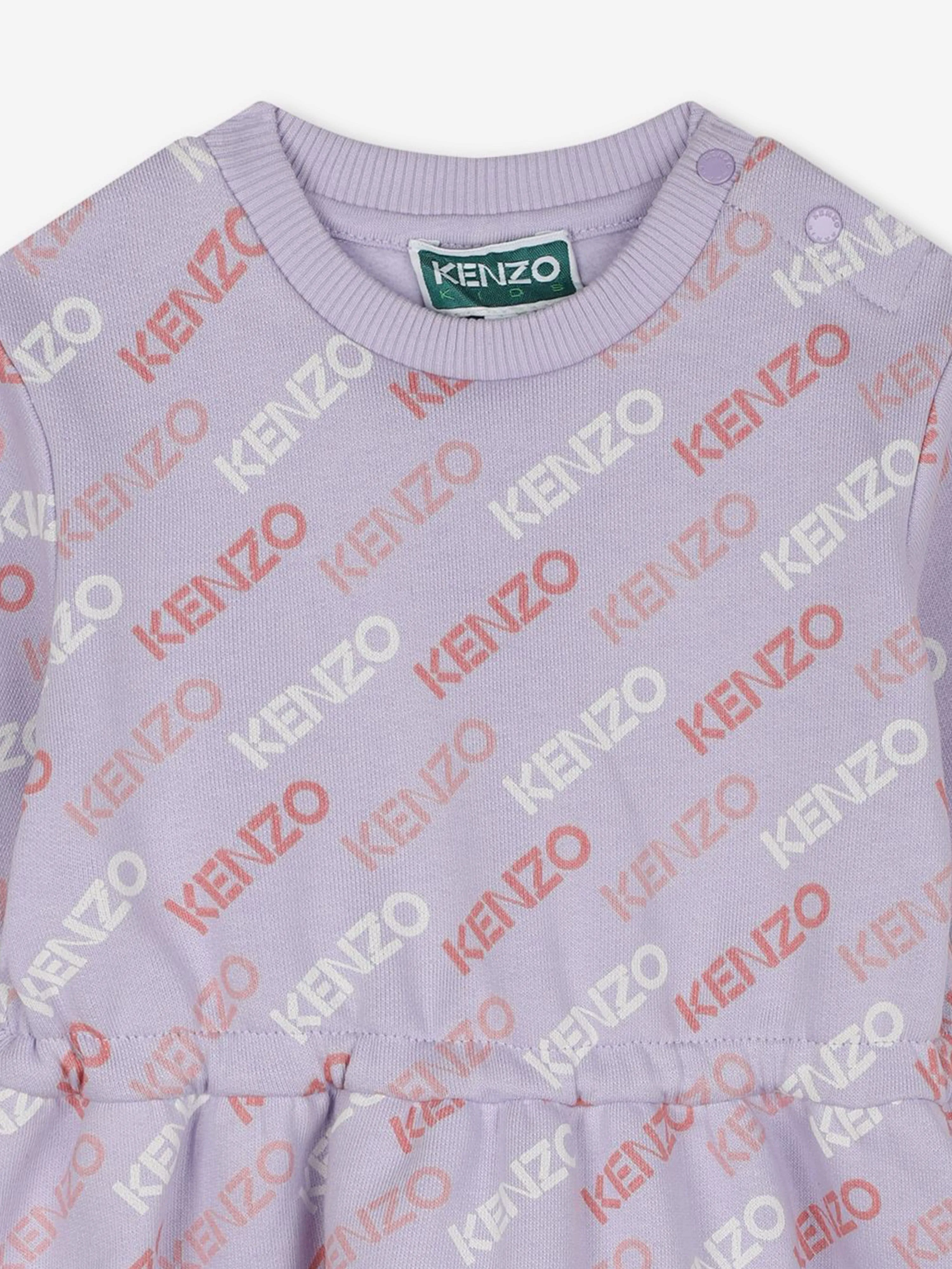KENZO Baby Girls Logo Pulloverkleid in Lila