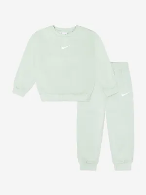 Kinder Essential Fleece Trainingsanzug in Grün