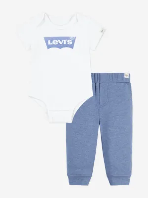 Levi's Baby Boys Batwing Bodysuit-Set in Weiß