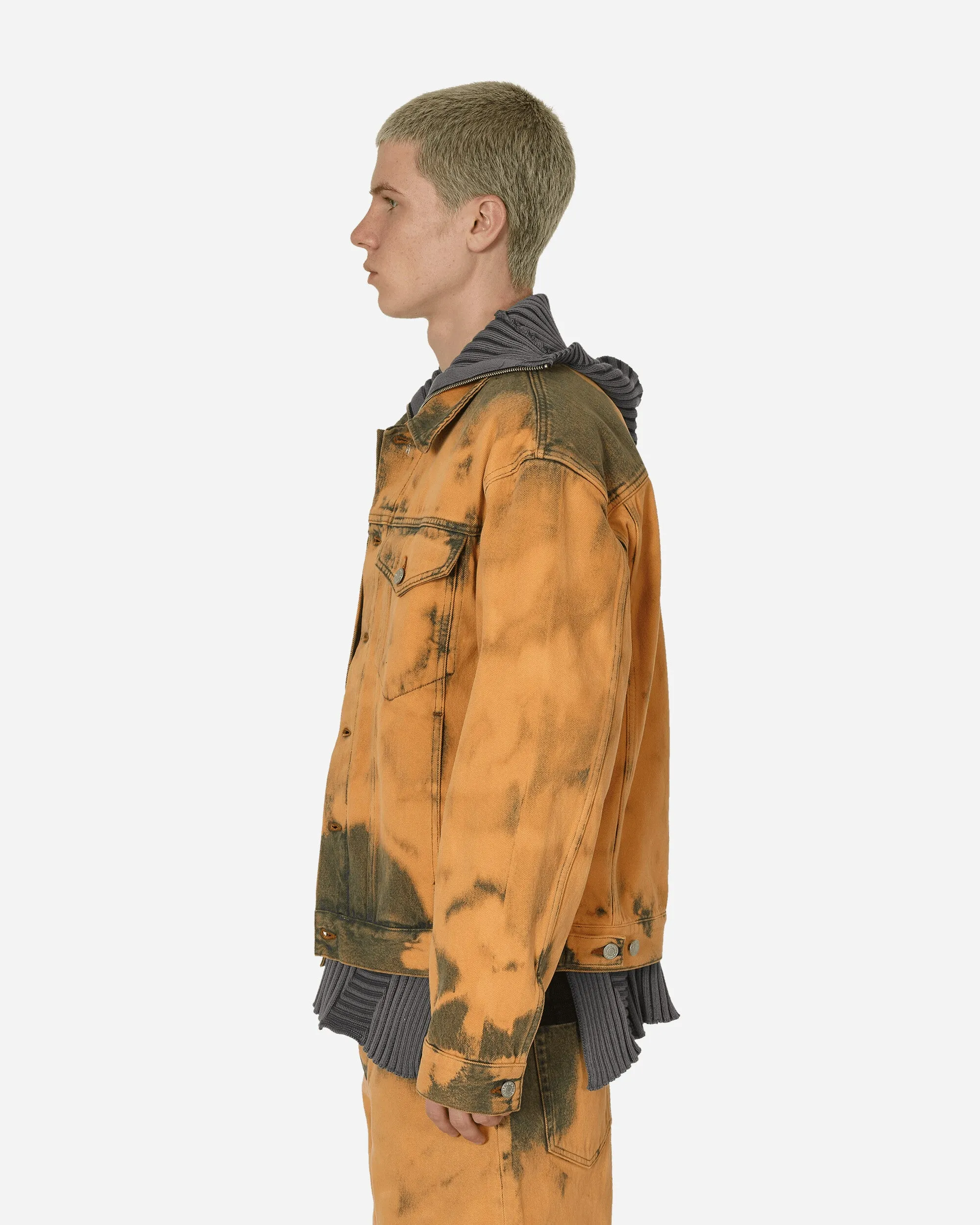 Loose Fit Tie-Dye Denim Jacket Hellrost