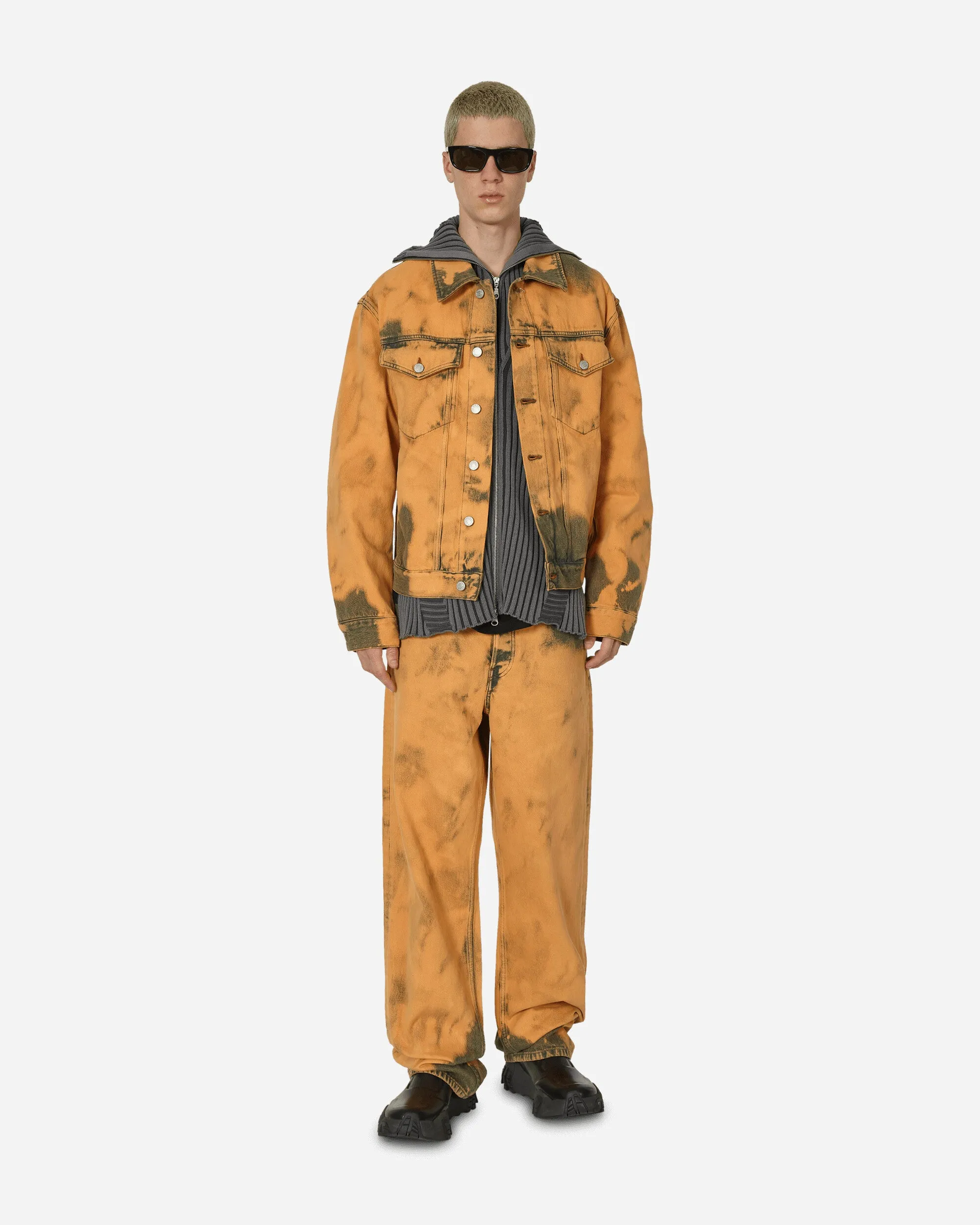 Loose Fit Tie-Dye Denim Jacket Hellrost