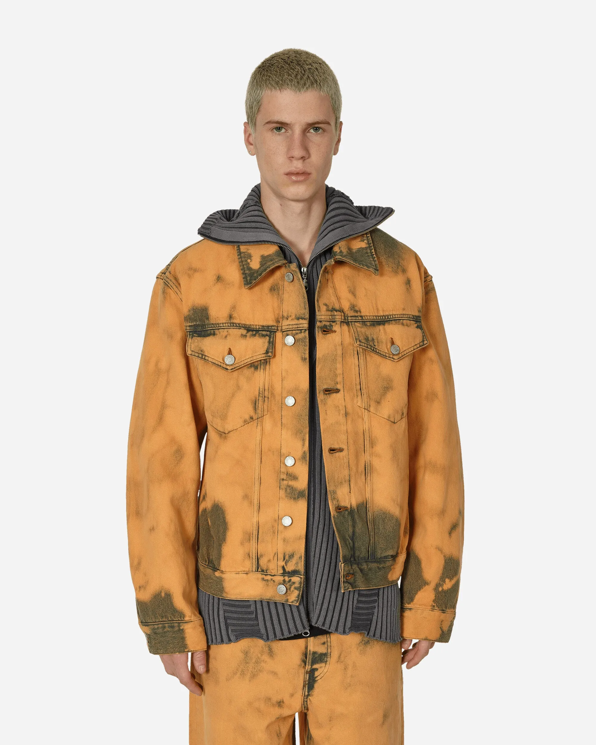 Loose Fit Tie-Dye Denim Jacket Hellrost