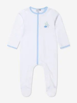 Magnolia Baby Baby Boys Dinoland Bestickter Strampler in Weiß