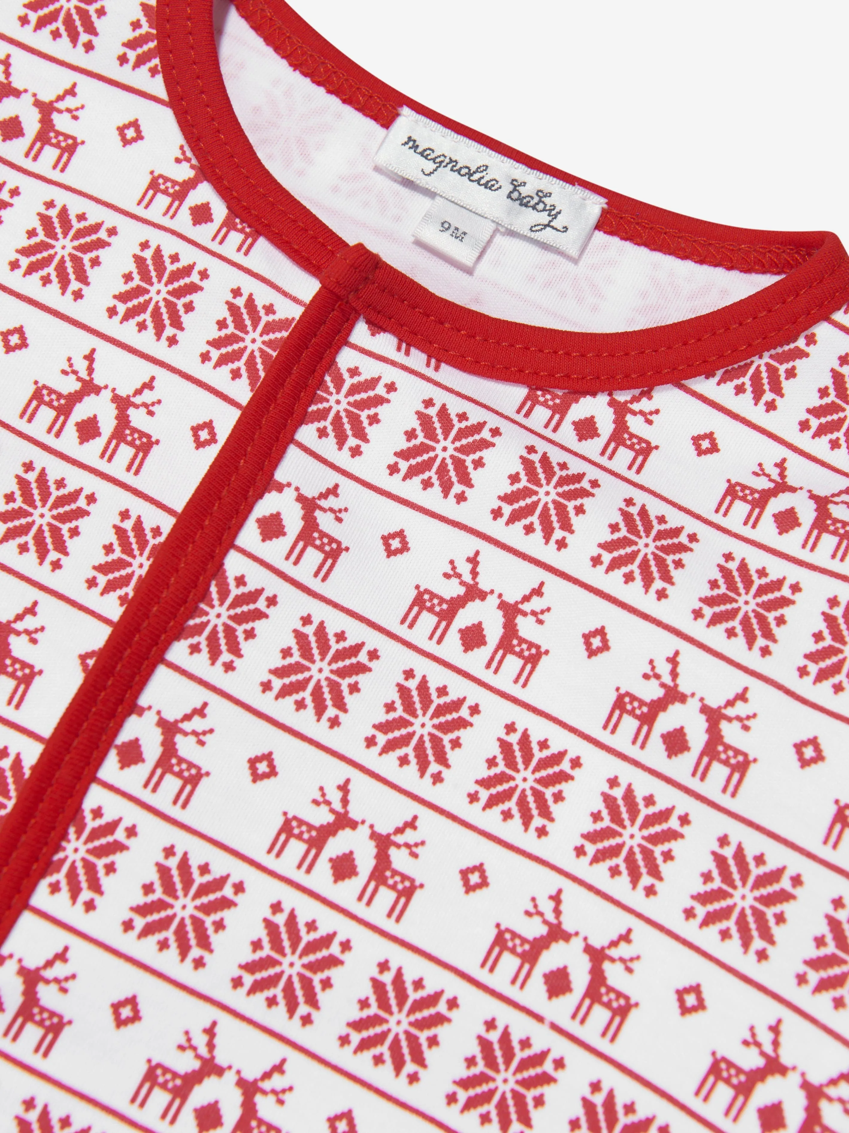 Magnolia Baby Baby Fair Isle Strampler in Rot