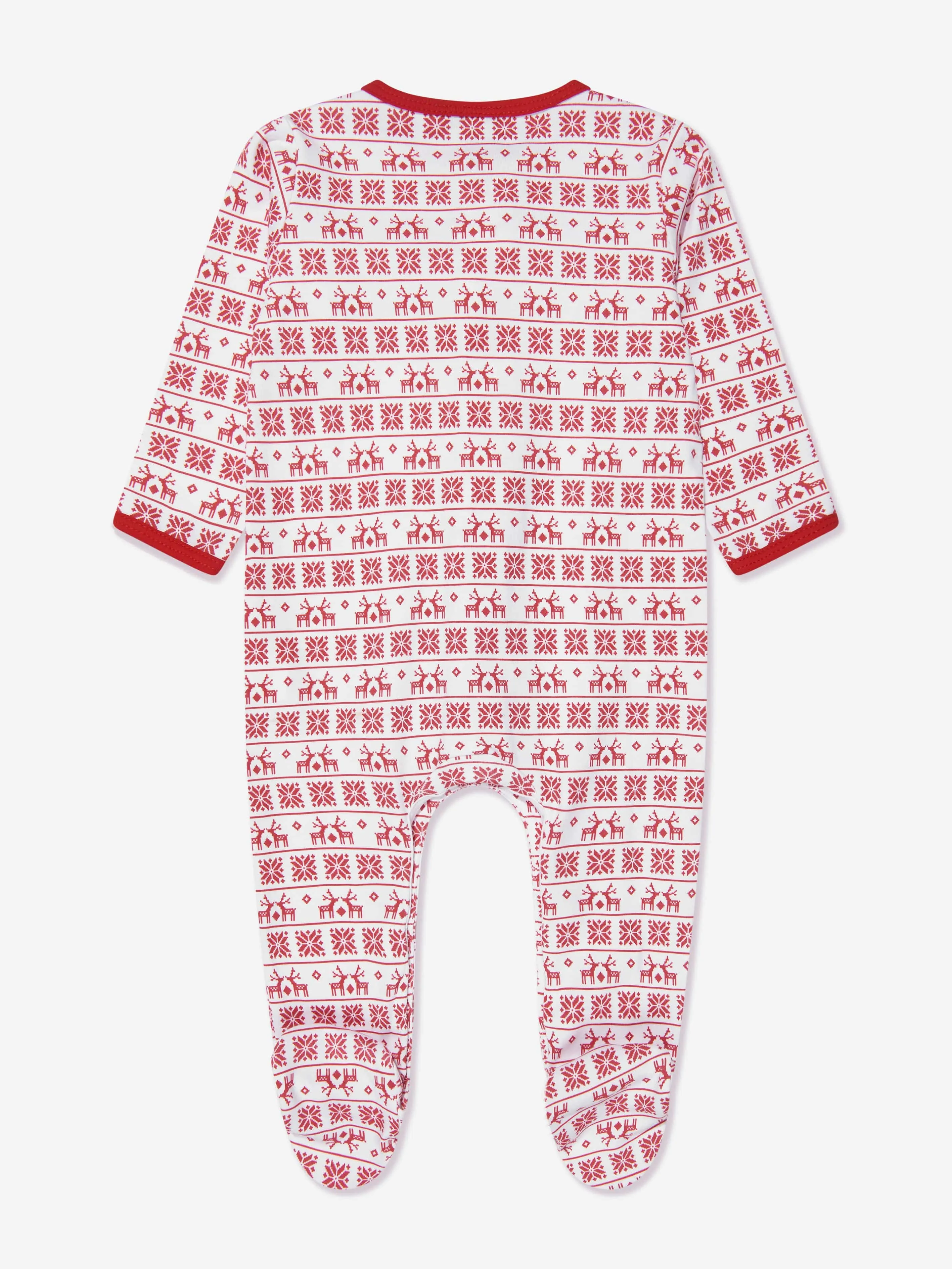 Magnolia Baby Baby Fair Isle Strampler in Rot