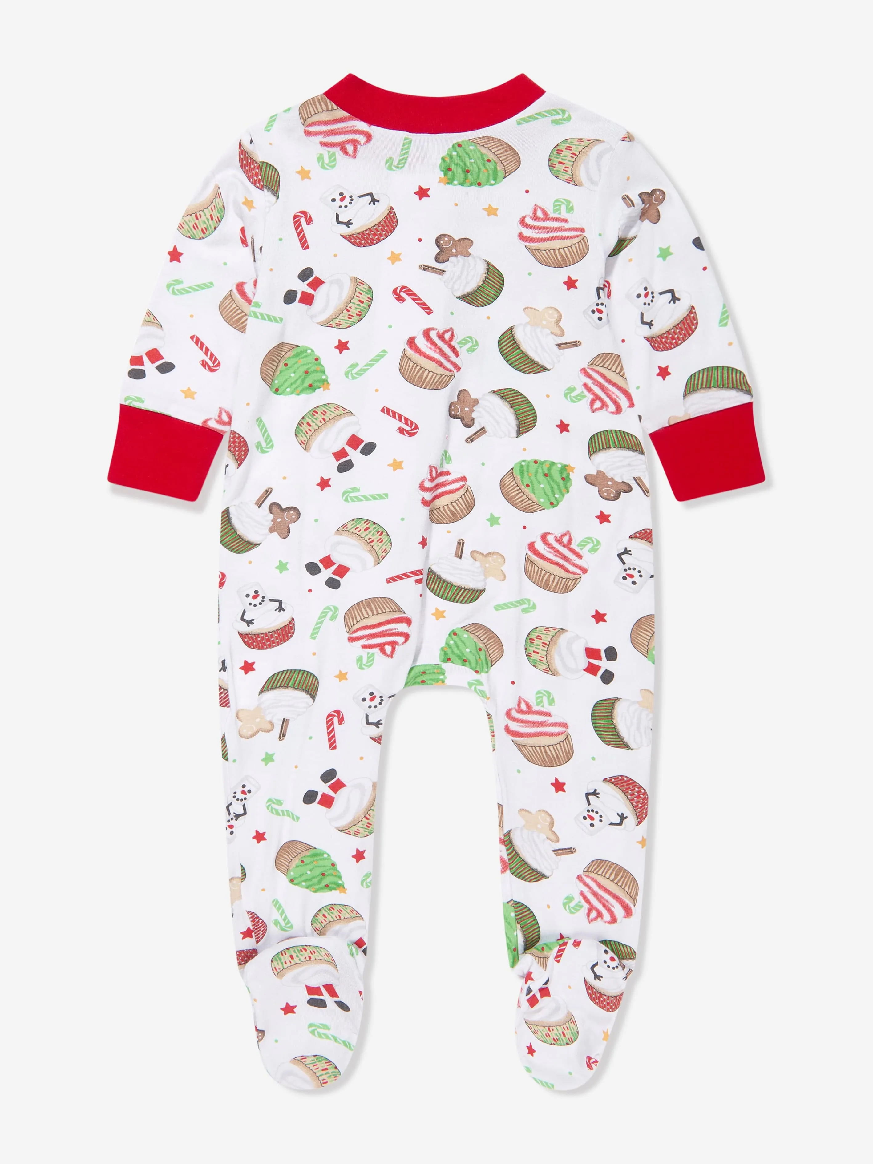 Magnolia Baby Baby Festive Cupcakes Reißverschluss-Babybody in Weiß