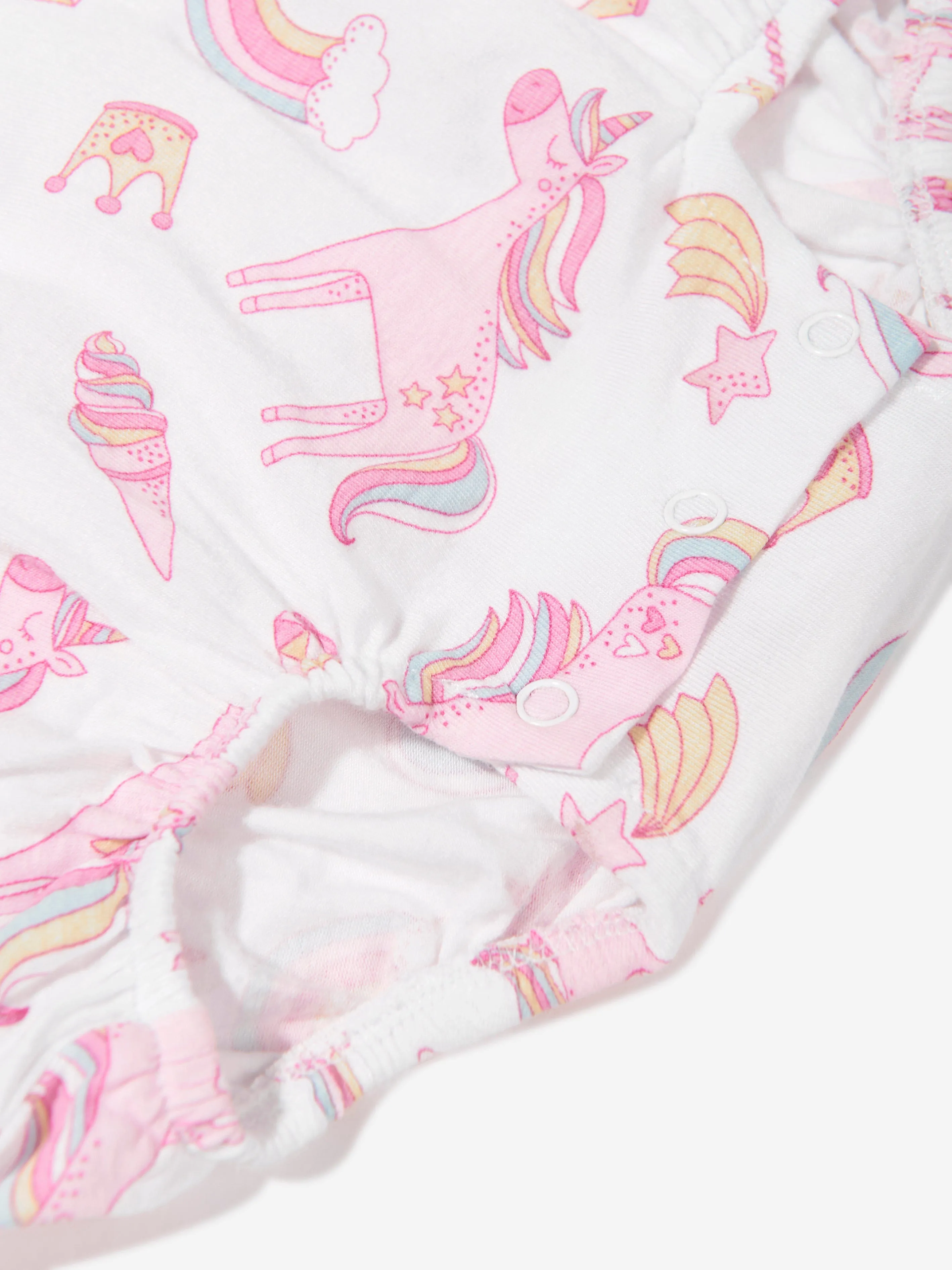 Magnolia Baby Baby Girls Believe In Magic Bubble Romper in Weiß